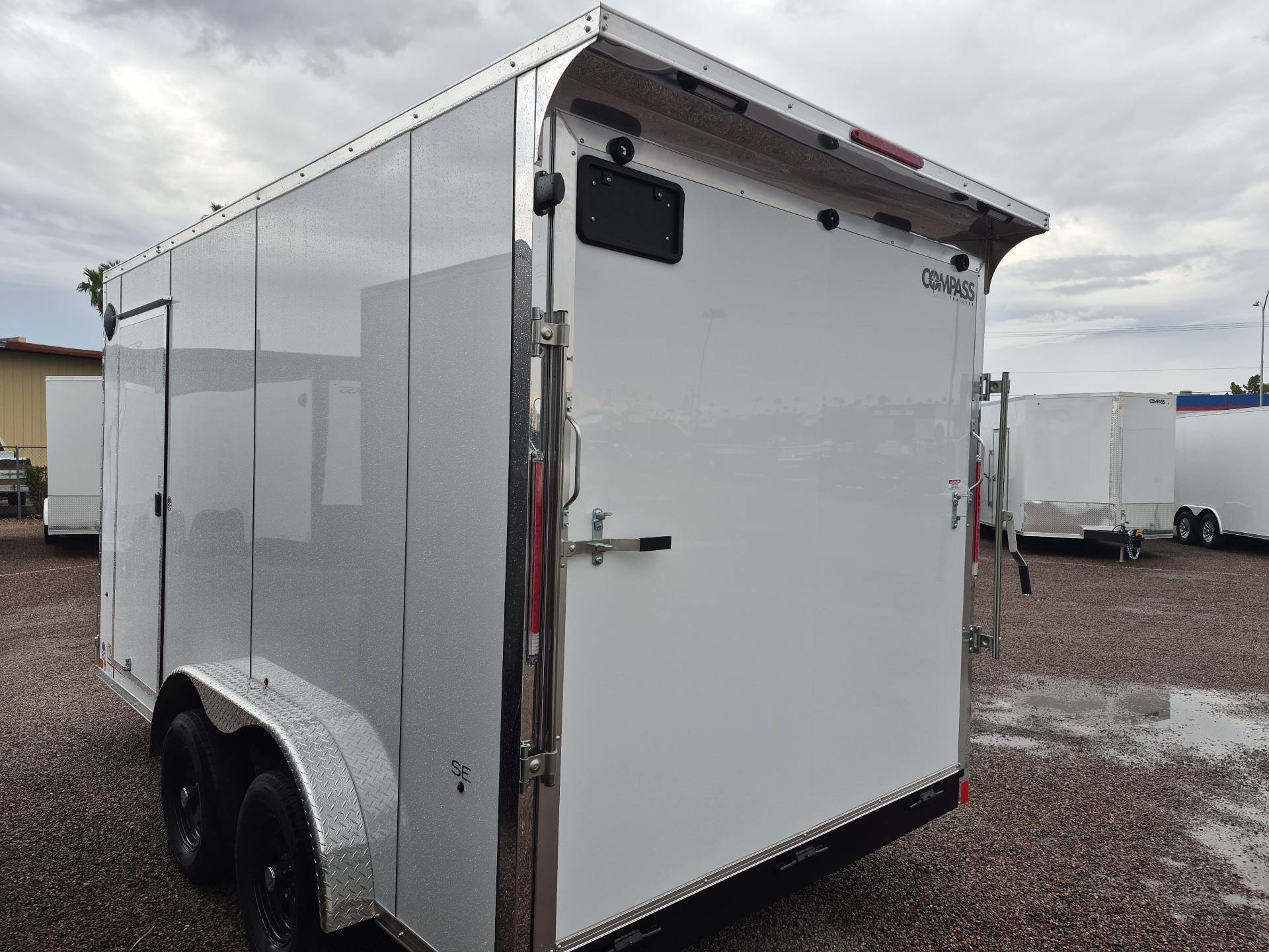 Compass 14x7.5 Jasper SE Flat Top Sloped V-Nose, 7K GVWR, Ramp Door