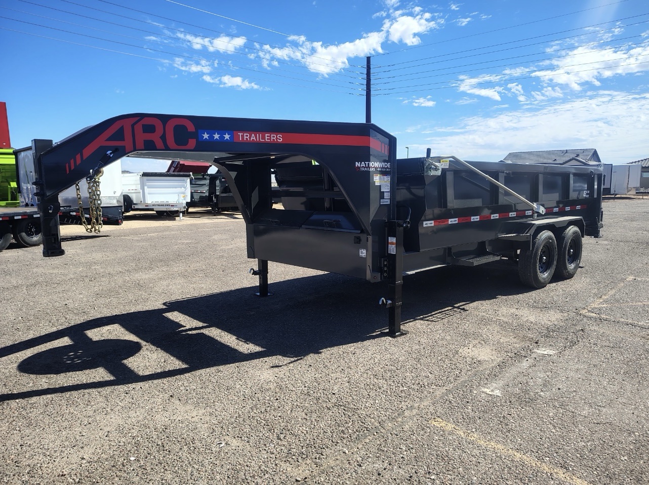 ARC Trailers 16'x83" Gooseneck Telescopic Dump Trailer w/ 36" Sides (GDT)