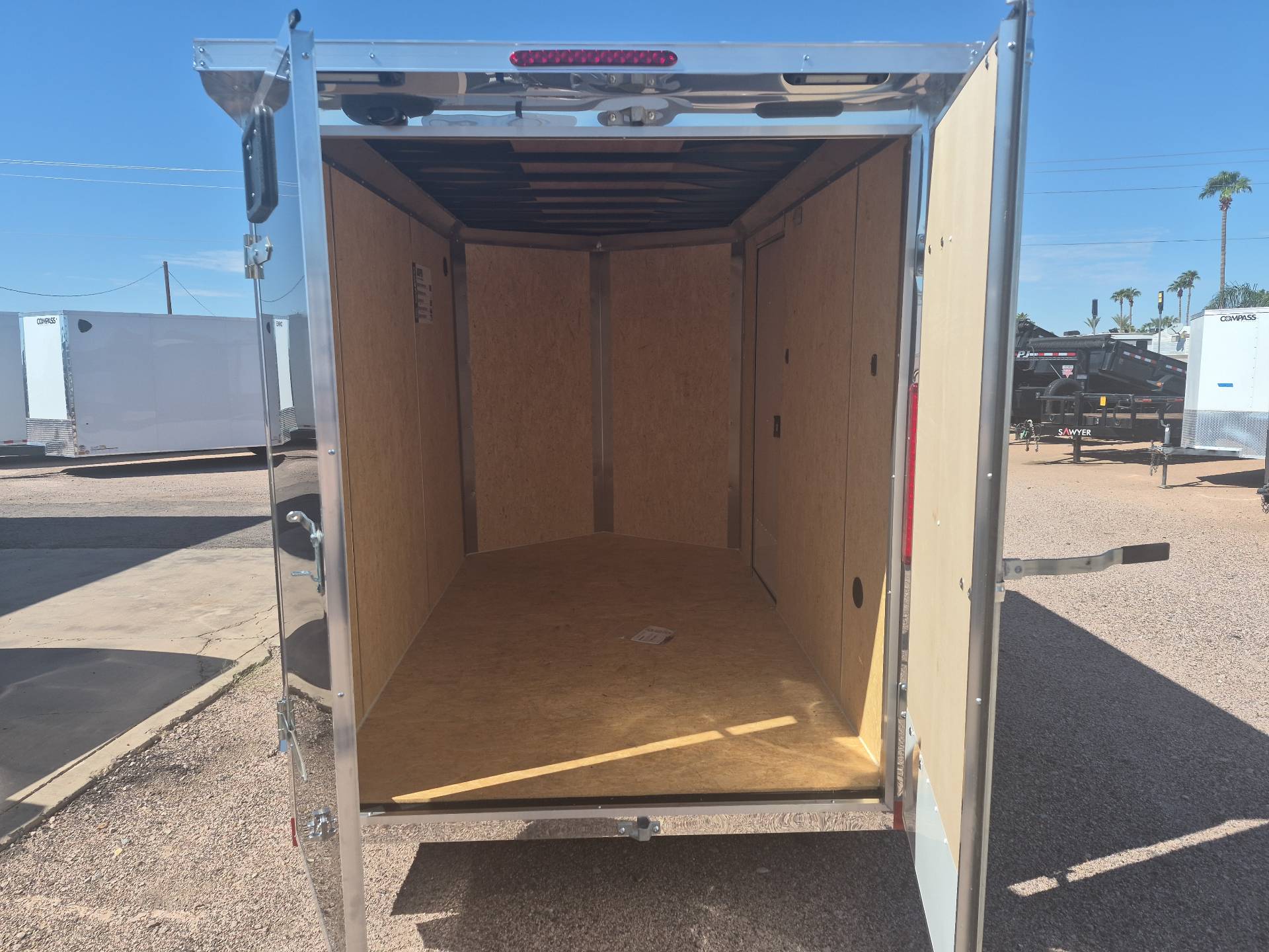 Compass 10x6 Jasper SE Flat Top Sloped V-Nose, 3K GVWR, Rear Double Doors