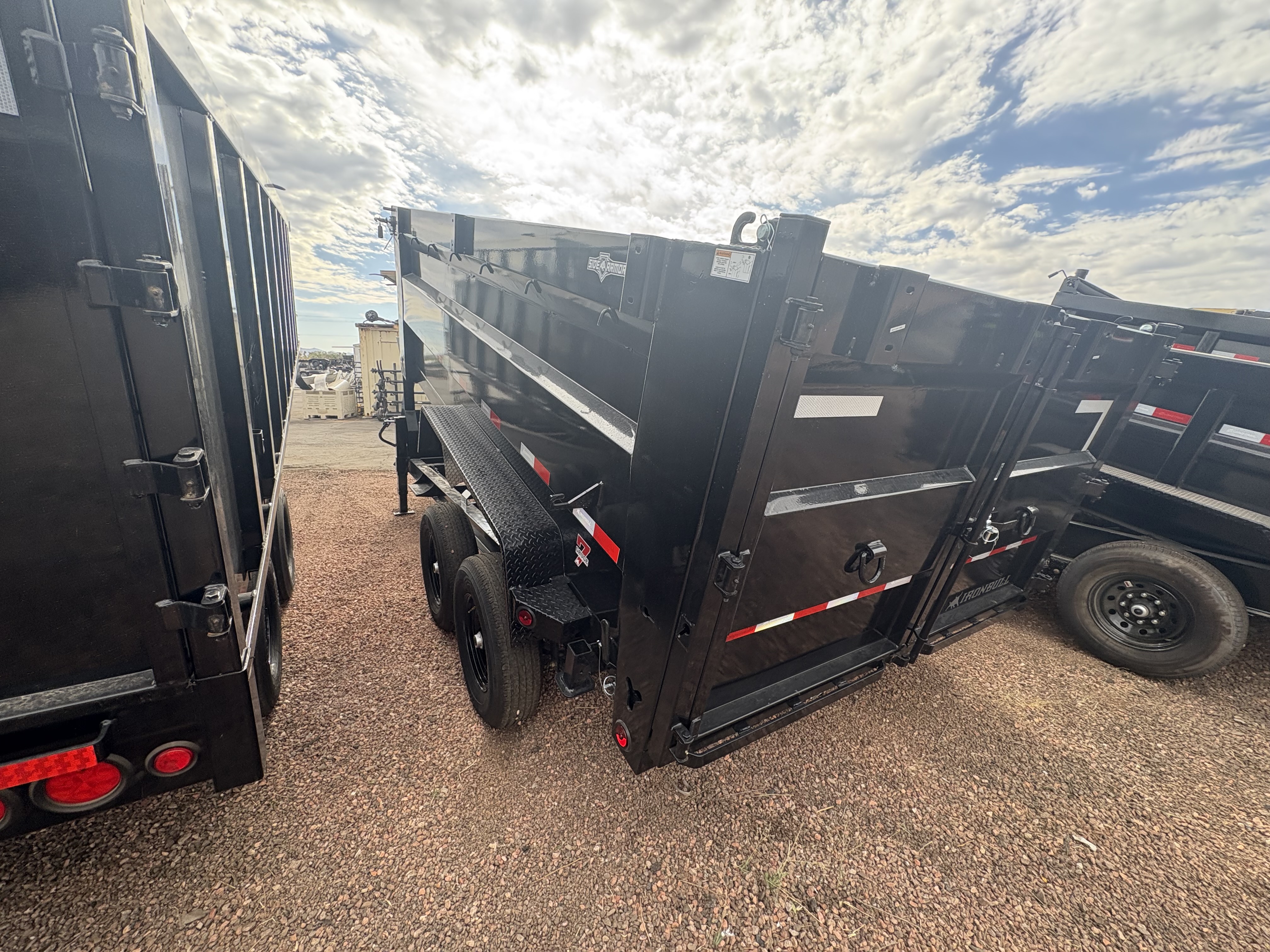 Iron Bull 14'x83" Telescopic I-Beam Gooseneck Dump Trailer w/ 48" Sides (DTG)