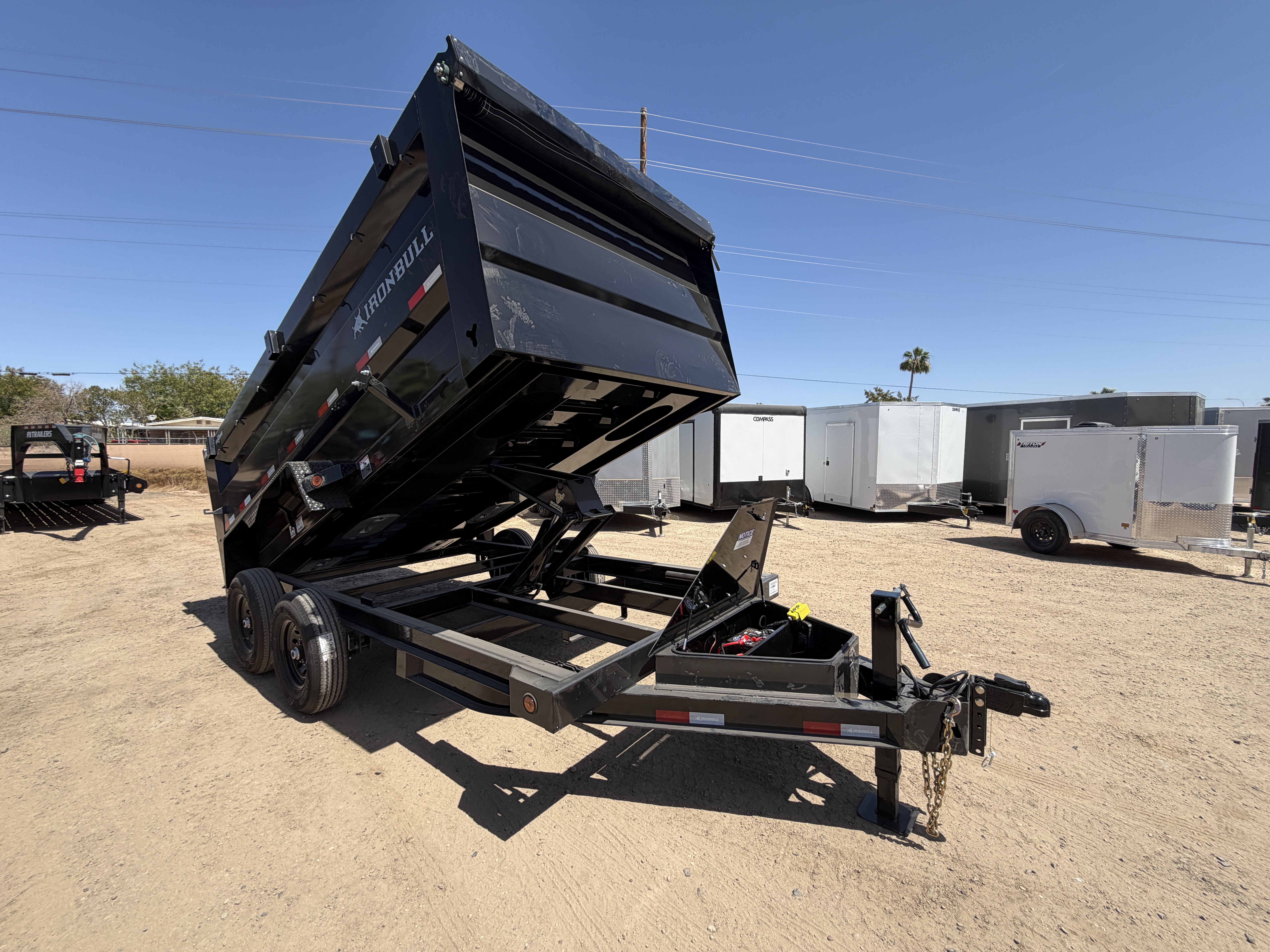 Norstar 14x83 IronBull Tandem Axle Dump, 15K GVWR, 48" Sides, Solar Charger, 14 Ply Tires