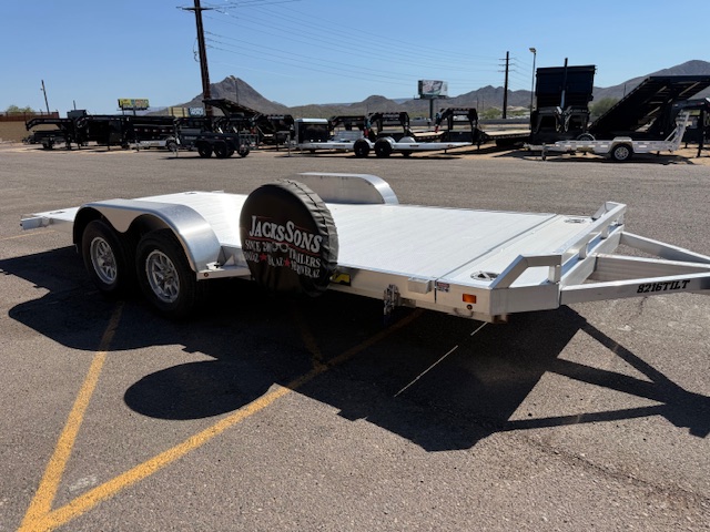 Aluma 18x82 All Aluminum, 7K GVWR, Tandem Axle, Tilt - 8218TILT-TA-EL-RTD