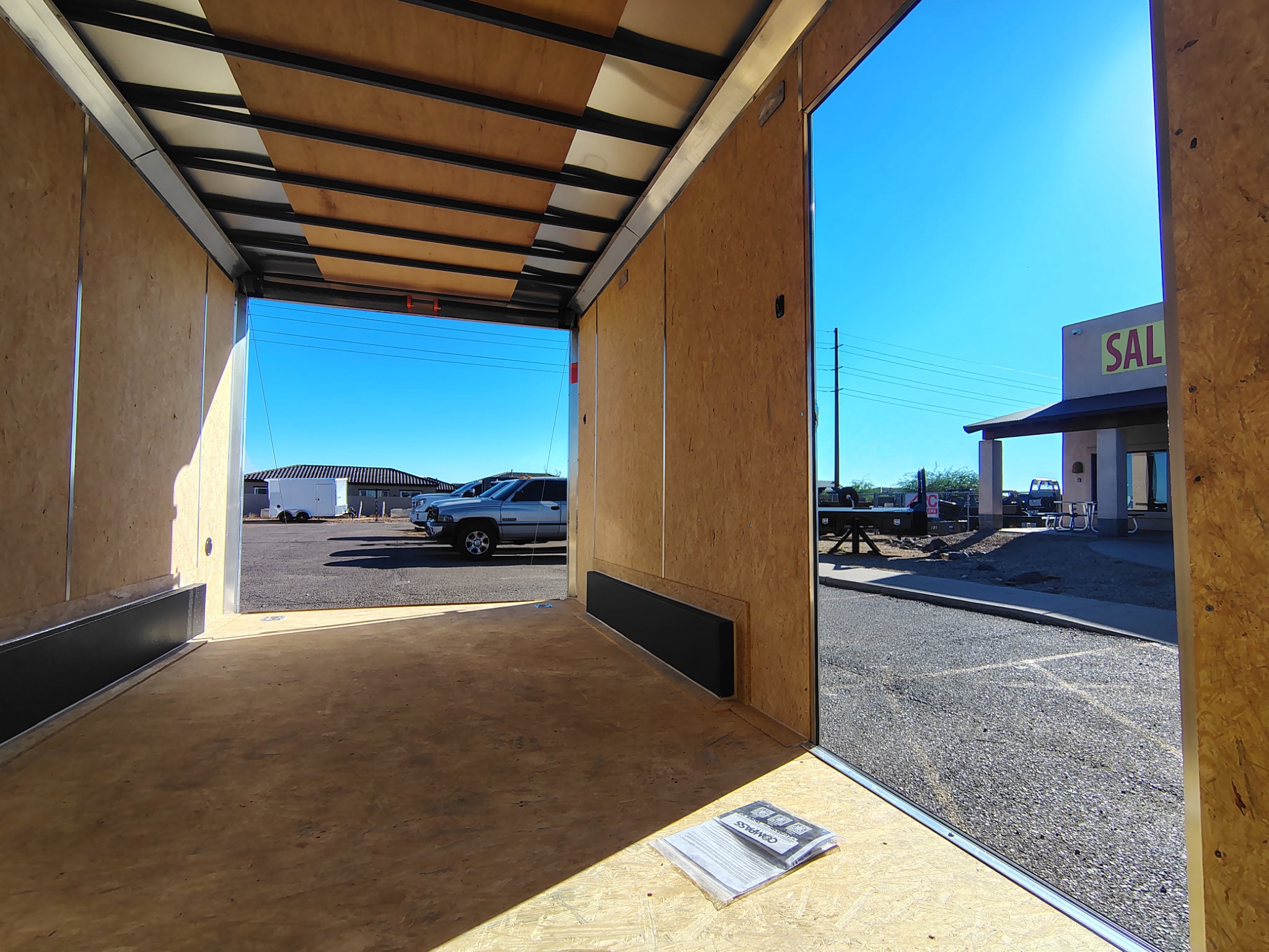 Compass 14X7.5 Jasper SE Flat Top Sloped V-Nose, 7K GVWR, Ramp Door