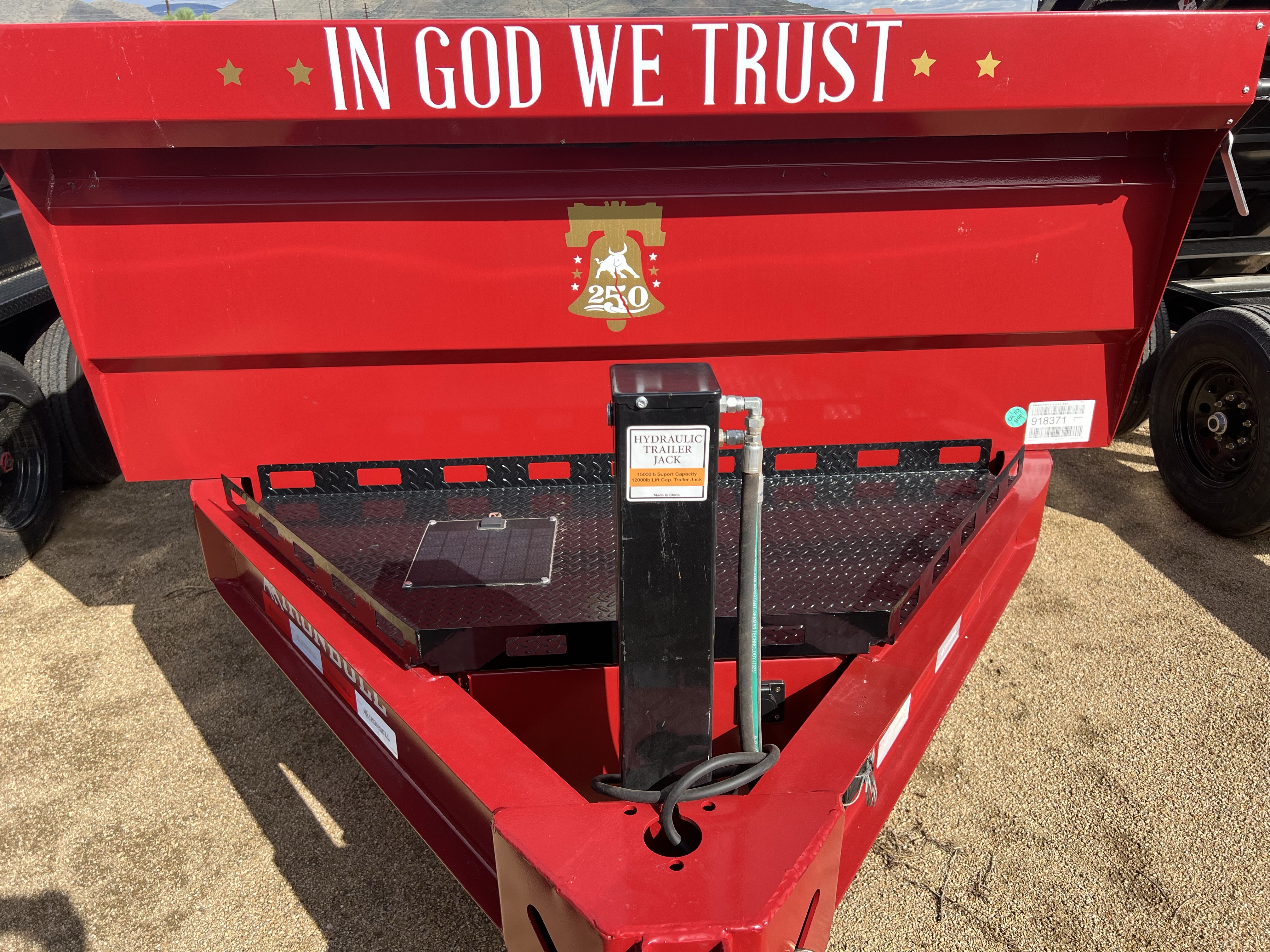 Iron Bull 14x83 IronBull Tandem Axle Dump, 14K GVWR, 36" Sides, 14 Ply Tires *America 250 Edition*