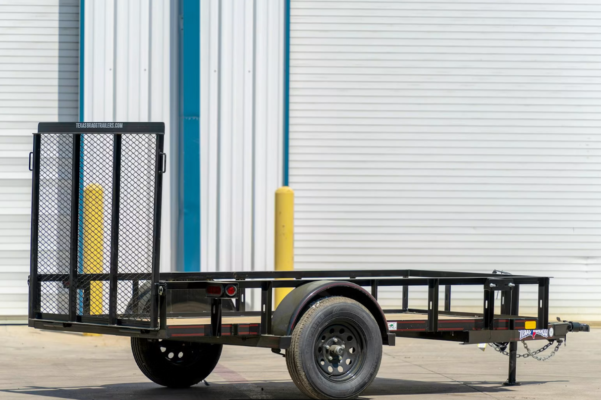 Texas Bragg 10'x60" 5 x 10 ft Pipe-Top Utility Trailer w/ 4' Ramp Gate (5X10P)