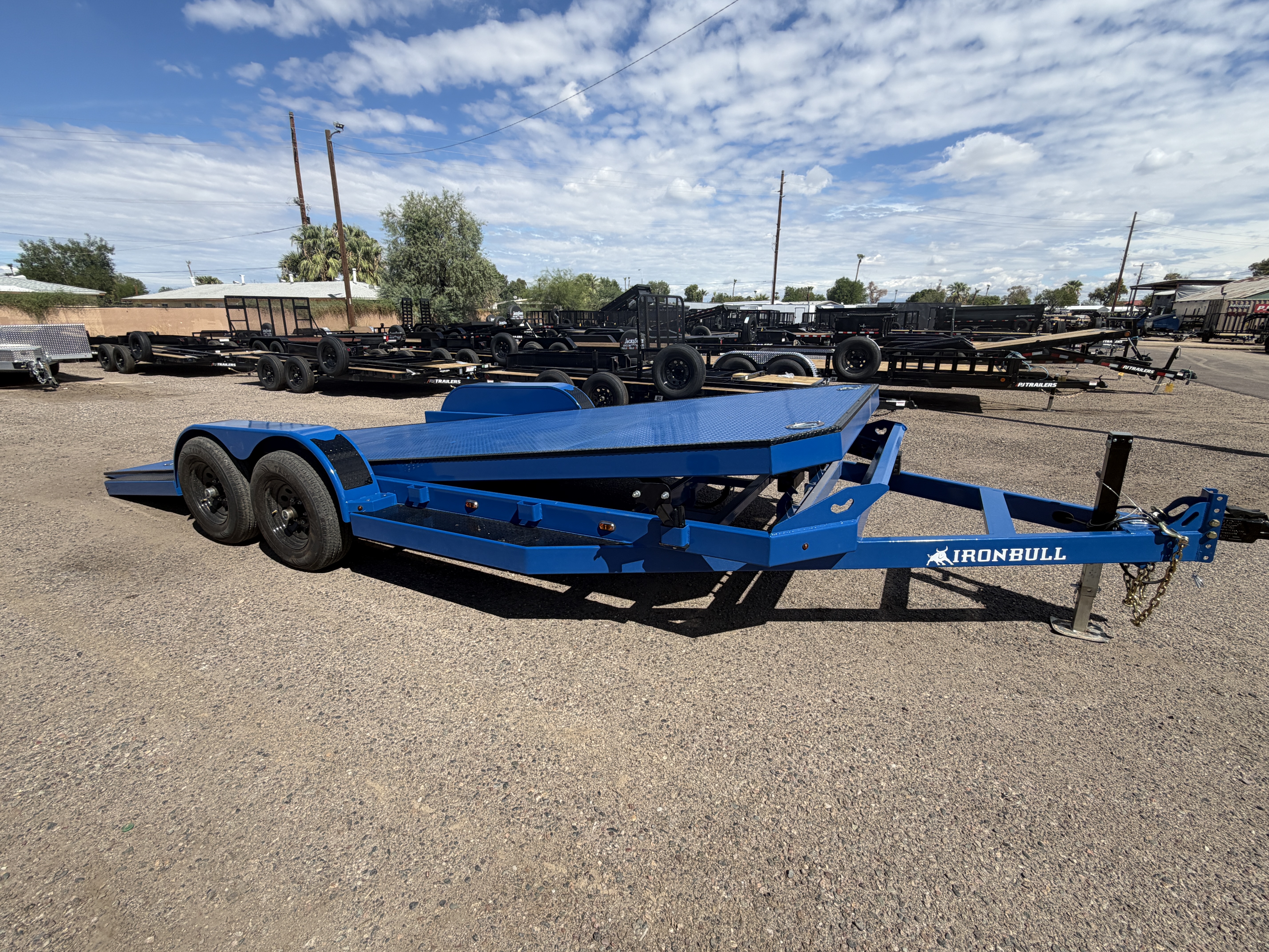 Norstar 20x83 IronBull Tandem Axle Car Hauler Tilt, 10K GVWR, Steel Deck