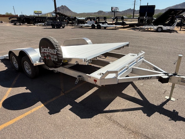 Aluma 18x82 All Aluminum, 7K GVWR, Tandem Axle, Tilt - 8218TILT-TA-EL-RTD