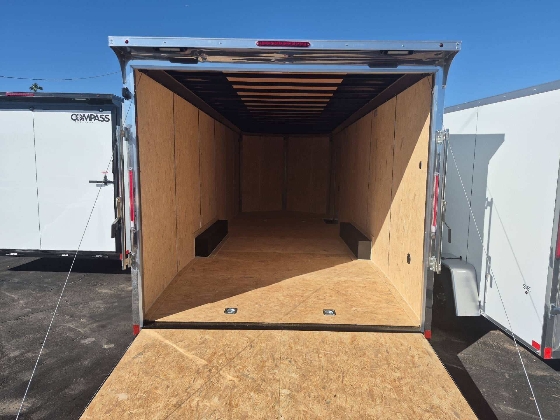 Compass 24x8.5 Jasper SE Flat Top Sloped V-Nose Car Hauler, 10K GVWR, Ramp Door