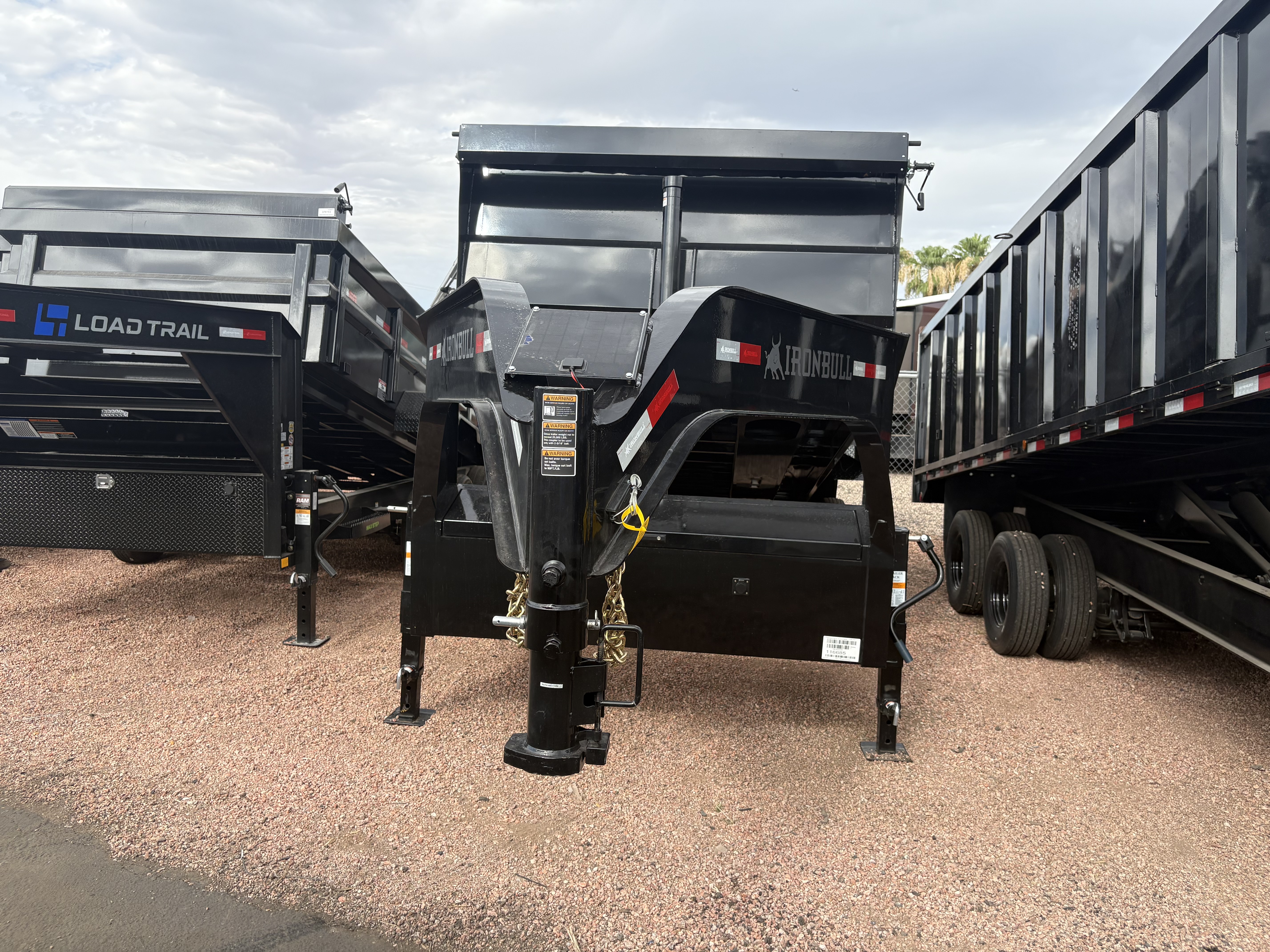 Iron Bull 14'x83" Telescopic I-Beam Gooseneck Dump Trailer w/ 48" Sides (DTG)