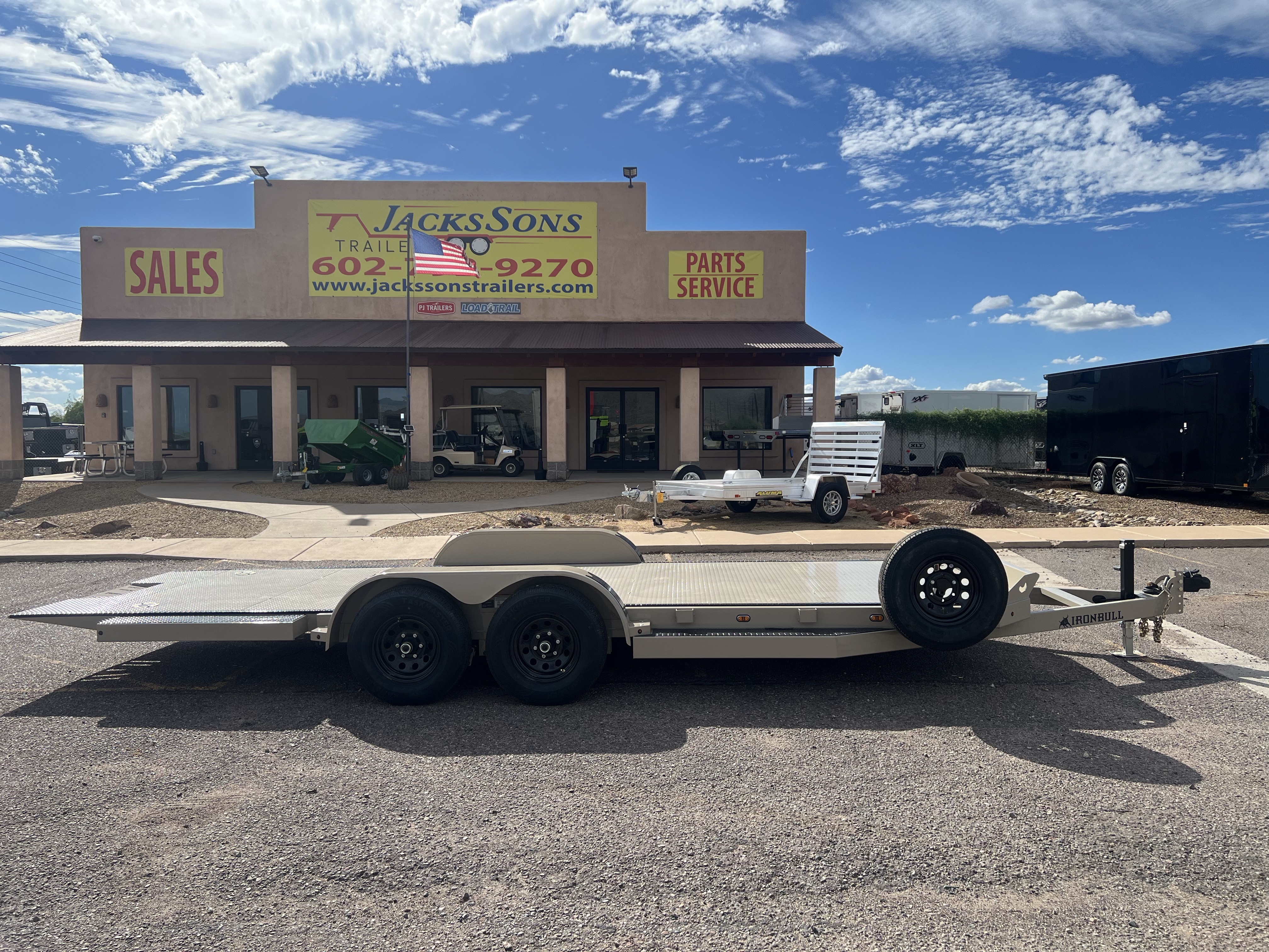 Norstar 20x83 IronBull Tandem Axle Car Hauler Tilt, 10K GVWR, Steel Deck