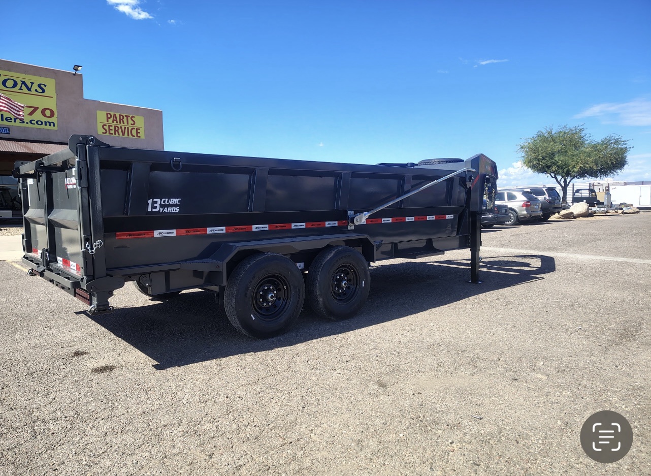 ARC Trailers 16'x83" Gooseneck Telescopic Dump Trailer w/ 36" Sides (GDT)