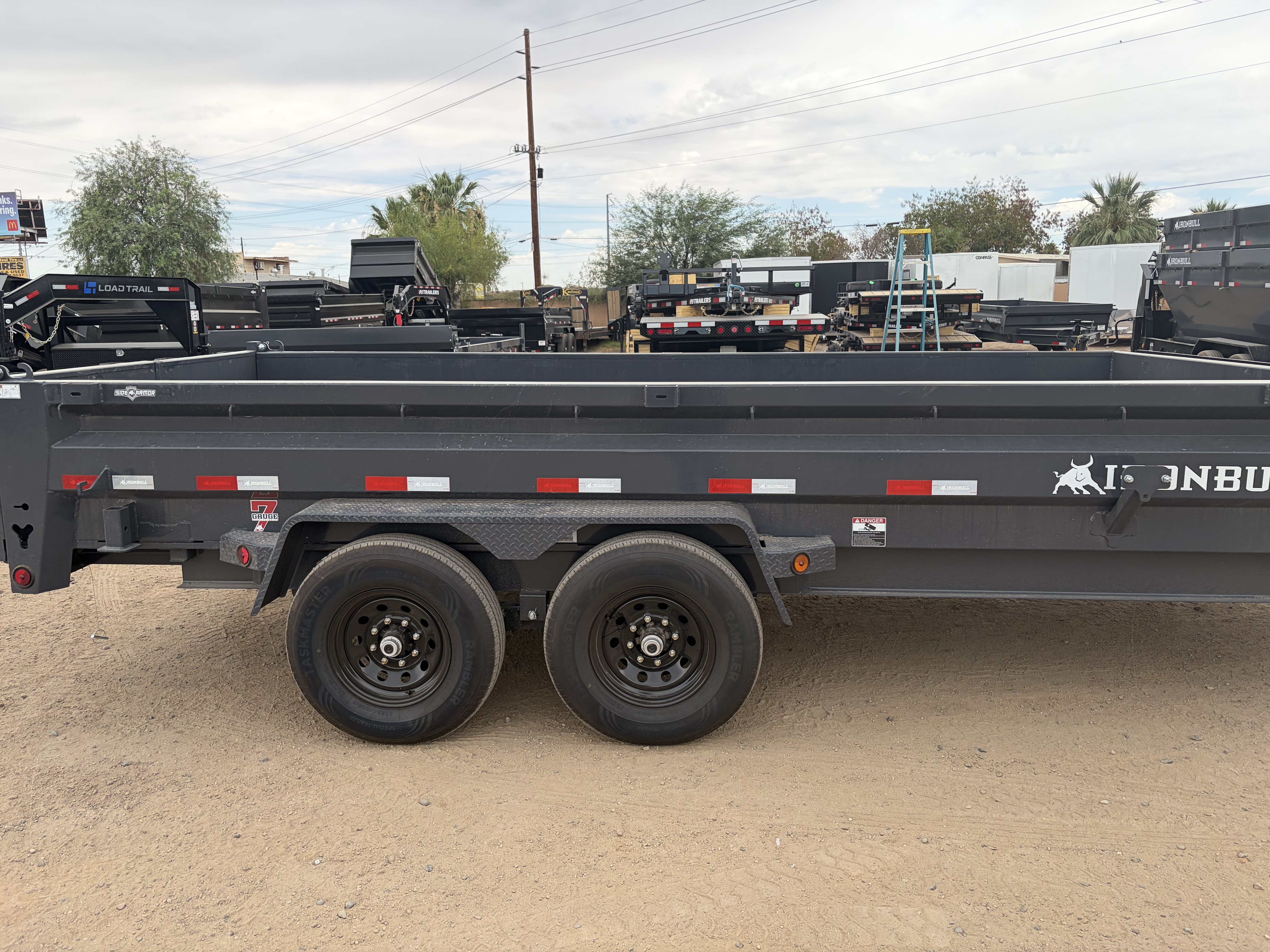 Iron Bull 16'x83" Scissor Mono-Frame Bumper Pull Dump Trailer w/ 24" Sides (DWB)