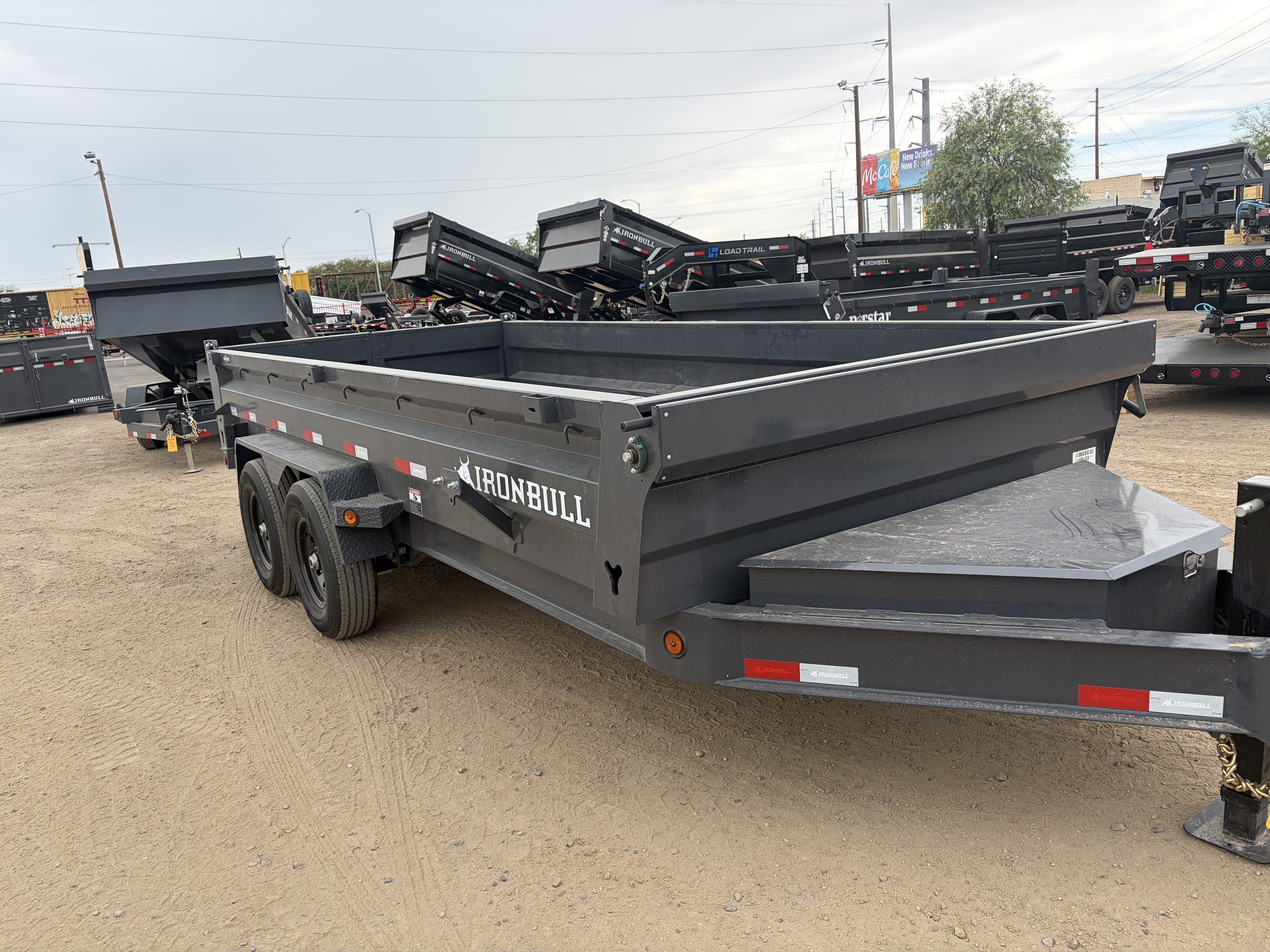 Iron Bull 16'x83" Scissor Mono-Frame Bumper Pull Dump Trailer w/ 24" Sides (DWB)