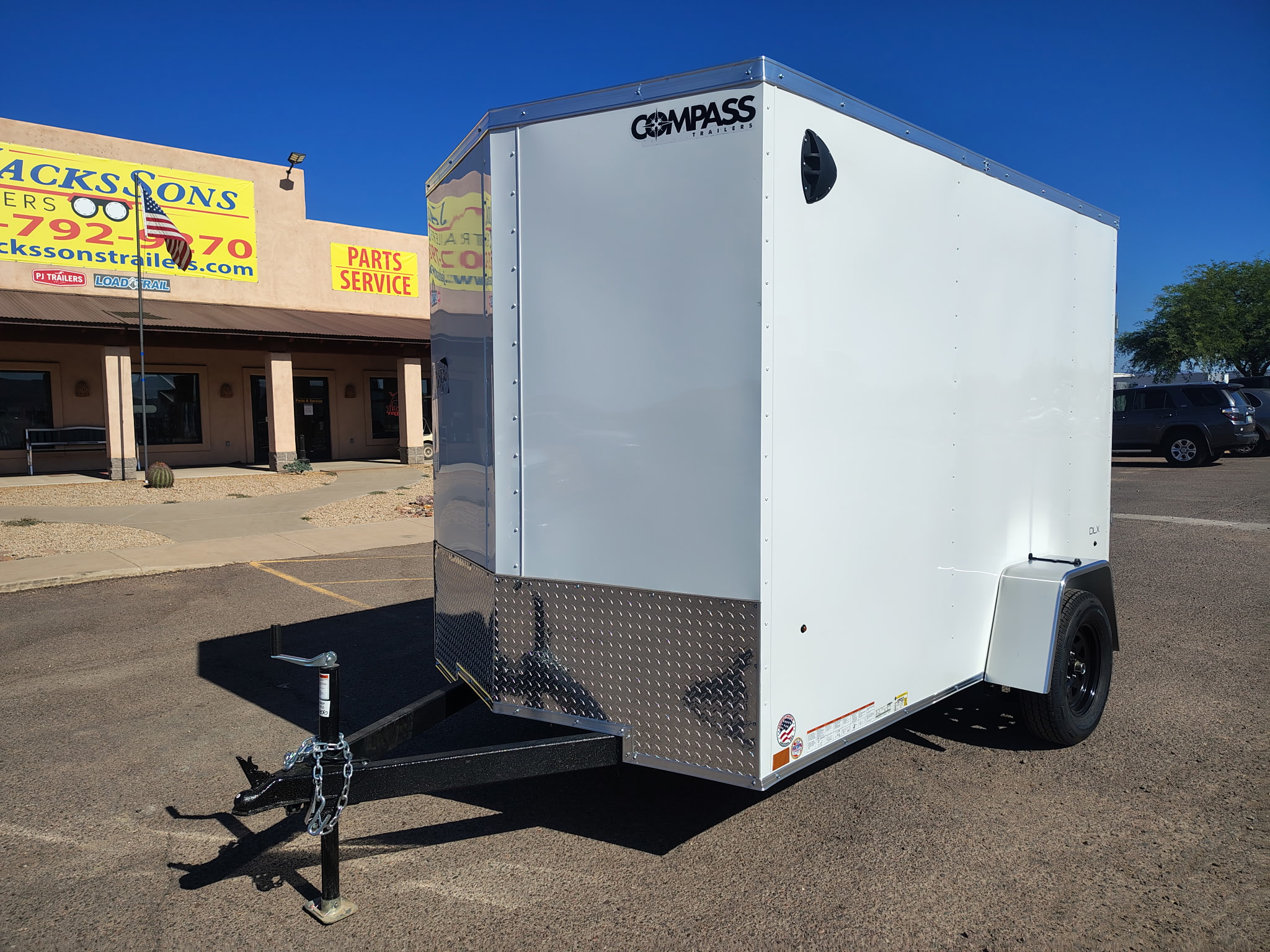 Compass 6'x10' Enclosed Cargo Trailer w/ Rear Ramp Door
