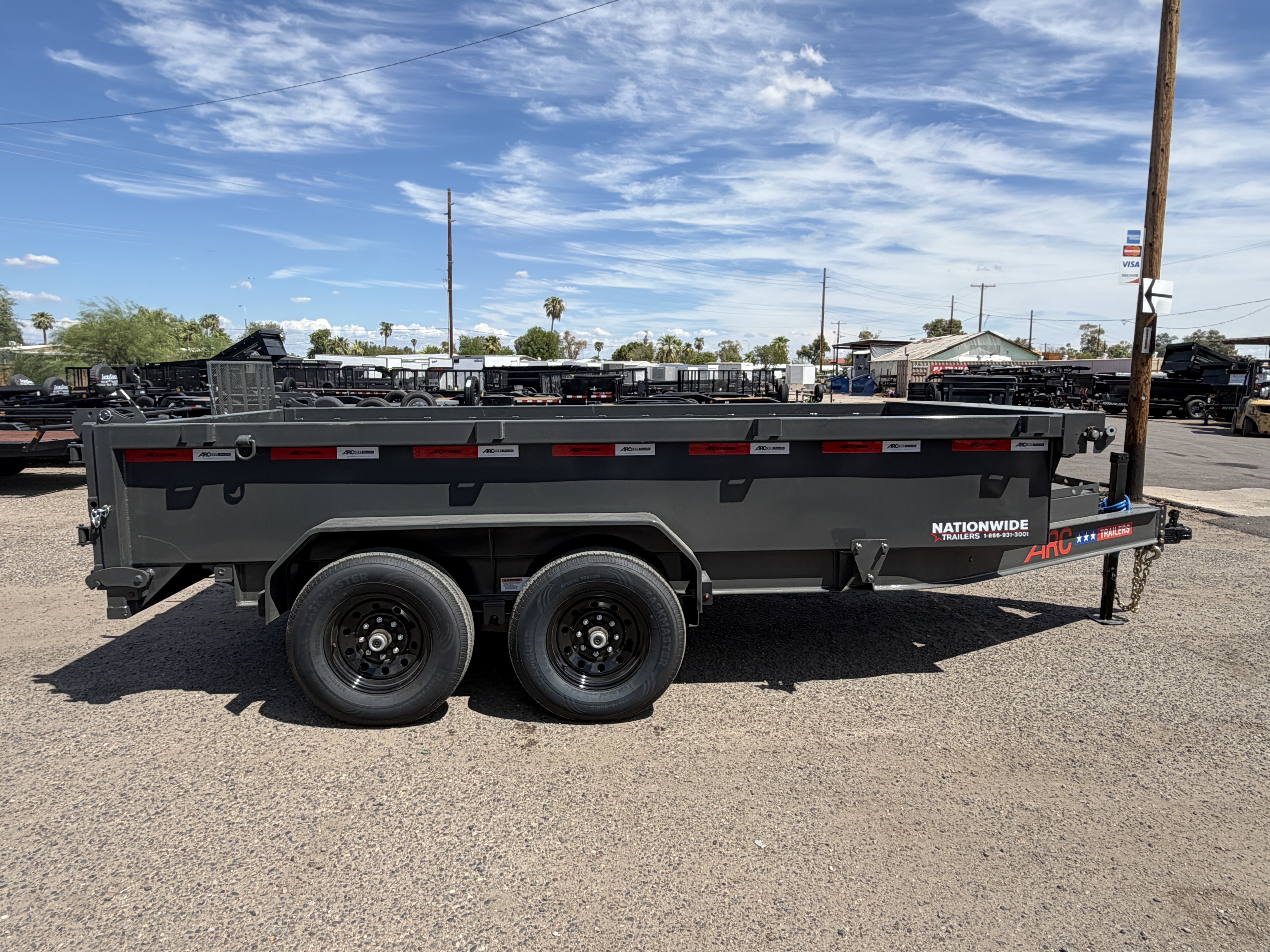 ARC Trailers 14'x83" Bumper Pull Scissor Lift Dump Trailer w/ 24" Sides (BDZ)