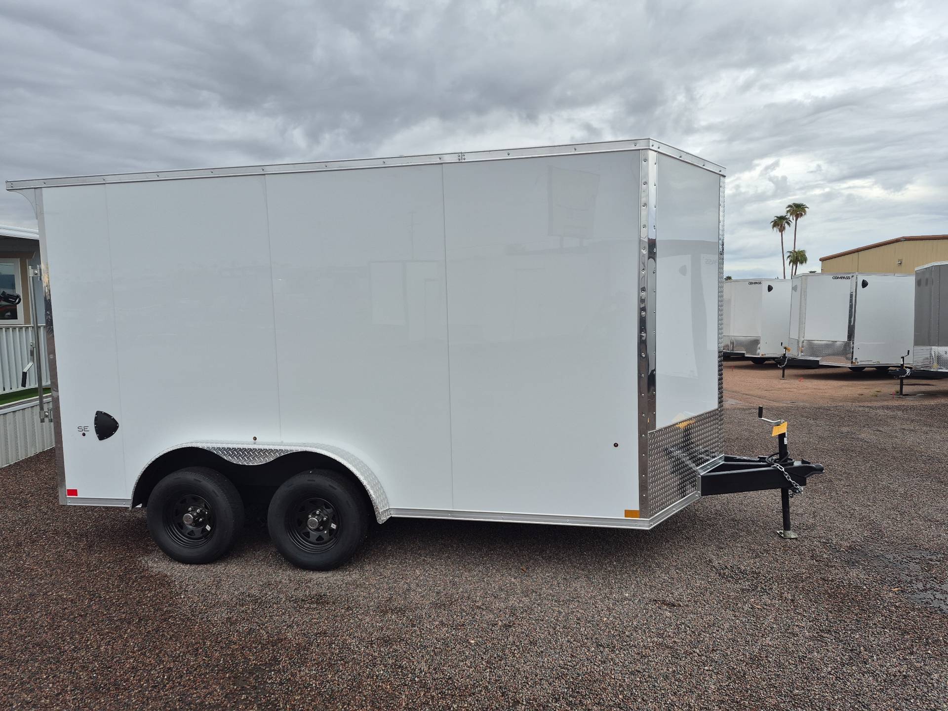 Compass 14x7.5 Jasper SE Flat Top Sloped V-Nose, 7K GVWR, Ramp Door