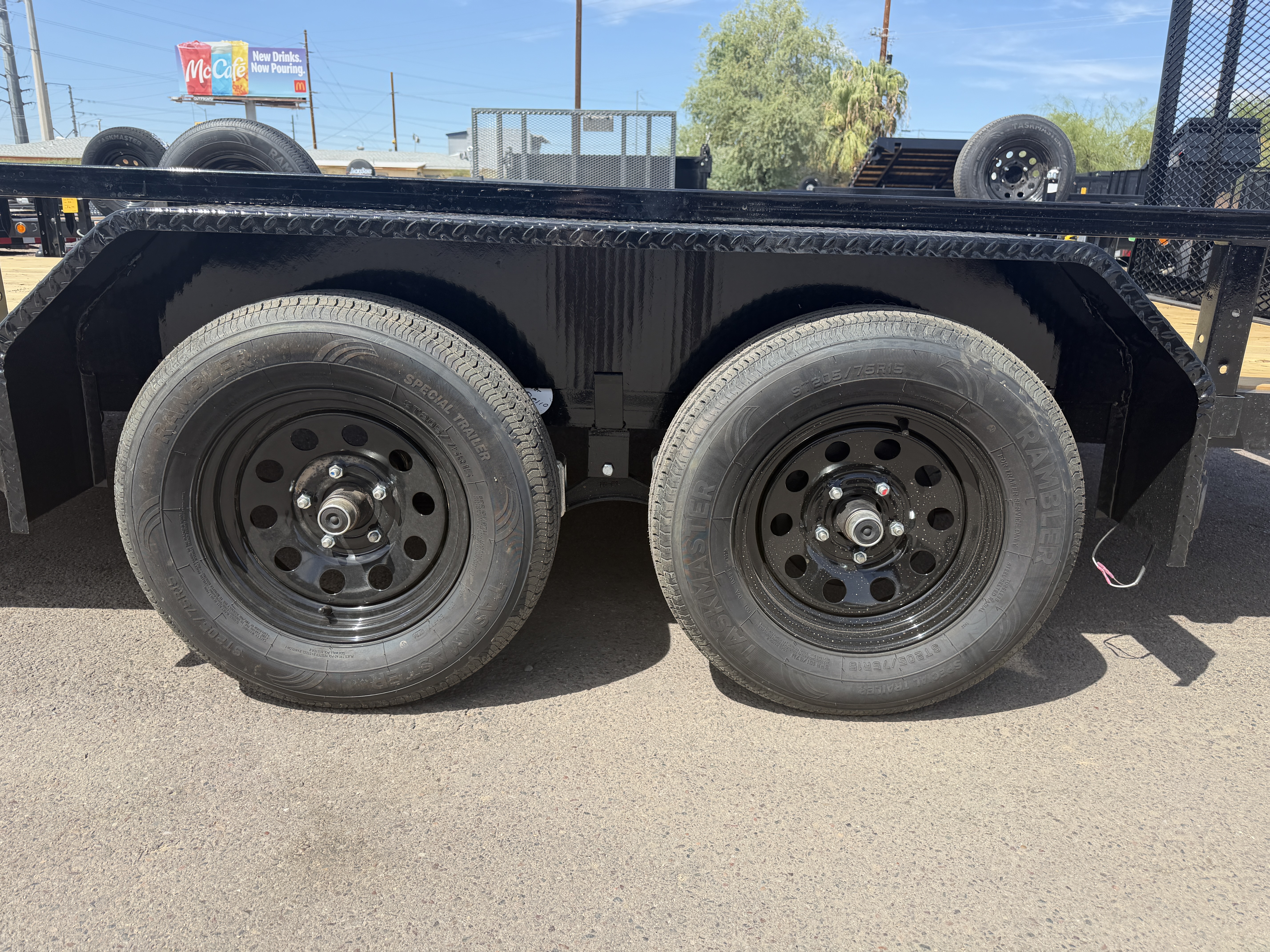 PJ Trailers 16x83 Tandem Axle, 7K GVWR, Channel Utility w/ Square Tube Siderails