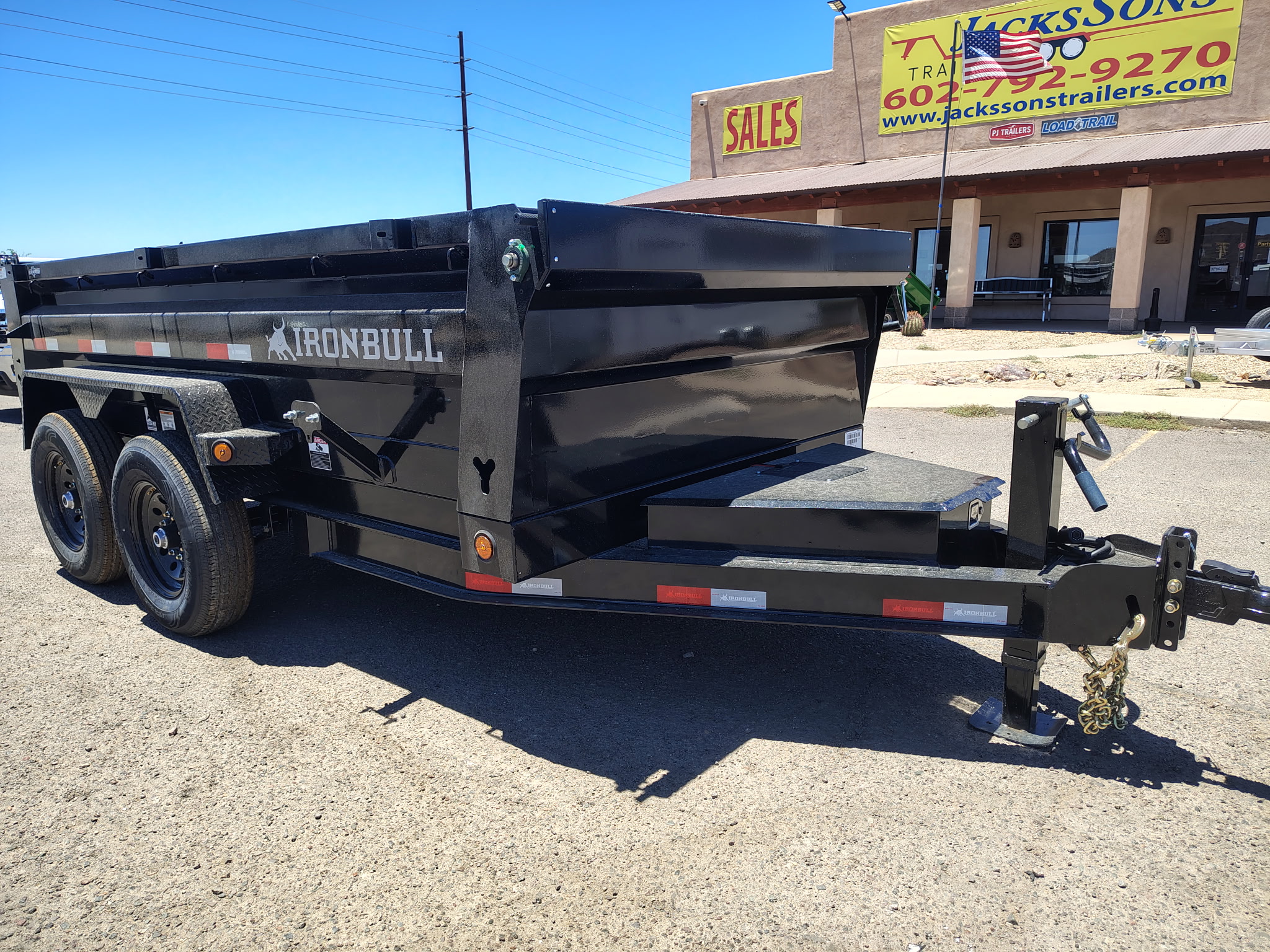 Norstar 12x72 IronBull Tandem Axle Dump, 15K GVWR, 24" Sides, Solar Charger