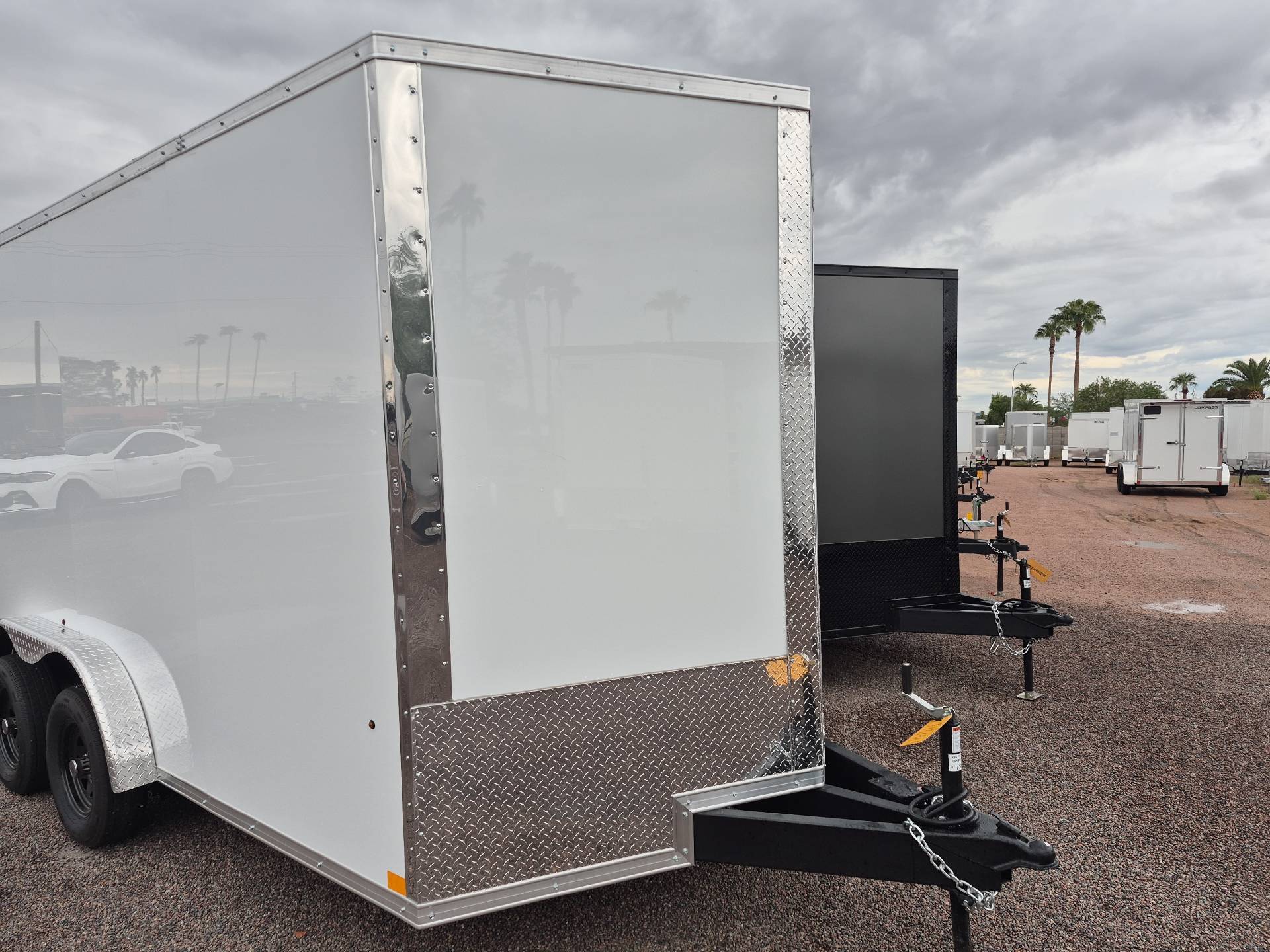 Compass 14x7.5 Jasper SE Flat Top Sloped V-Nose, 7K GVWR, Ramp Door