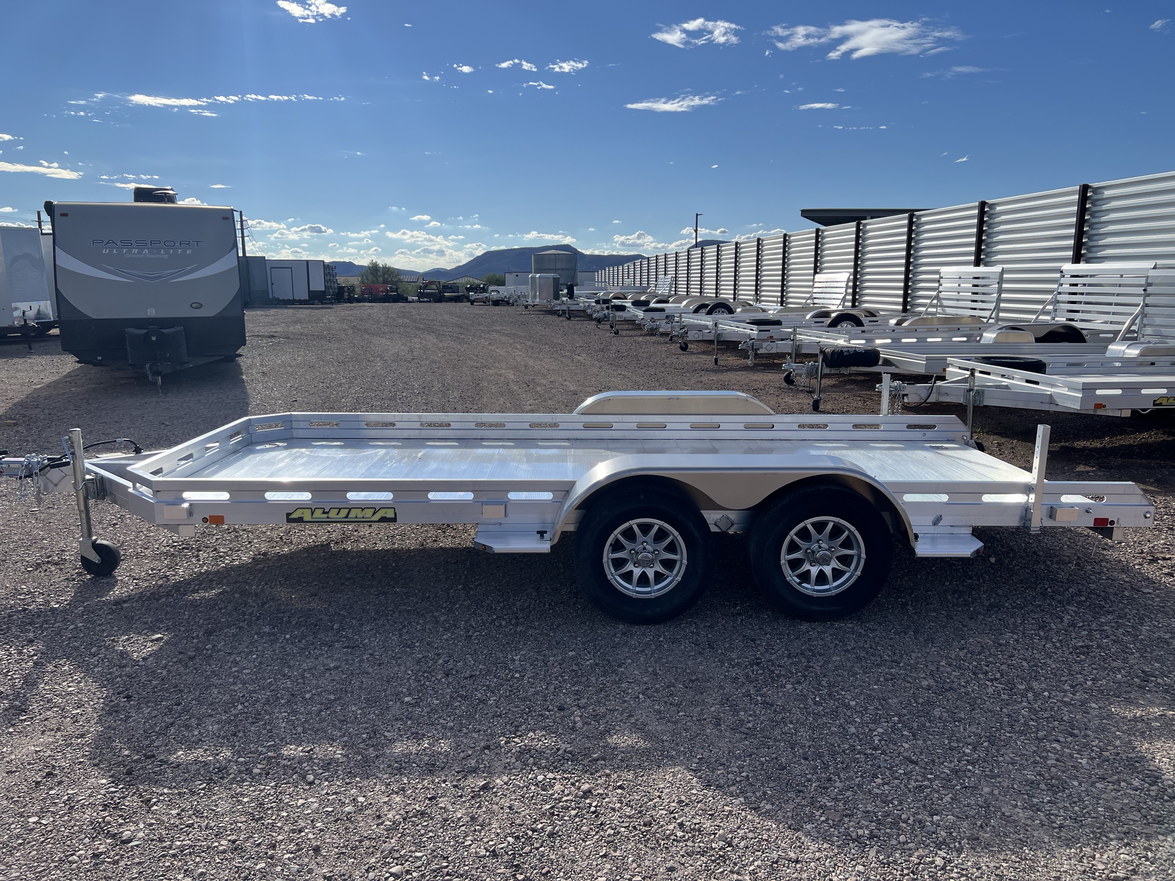Aluma 16'x77" Aluminum Utility Trailer w/ Slide-In Ramps (7816)