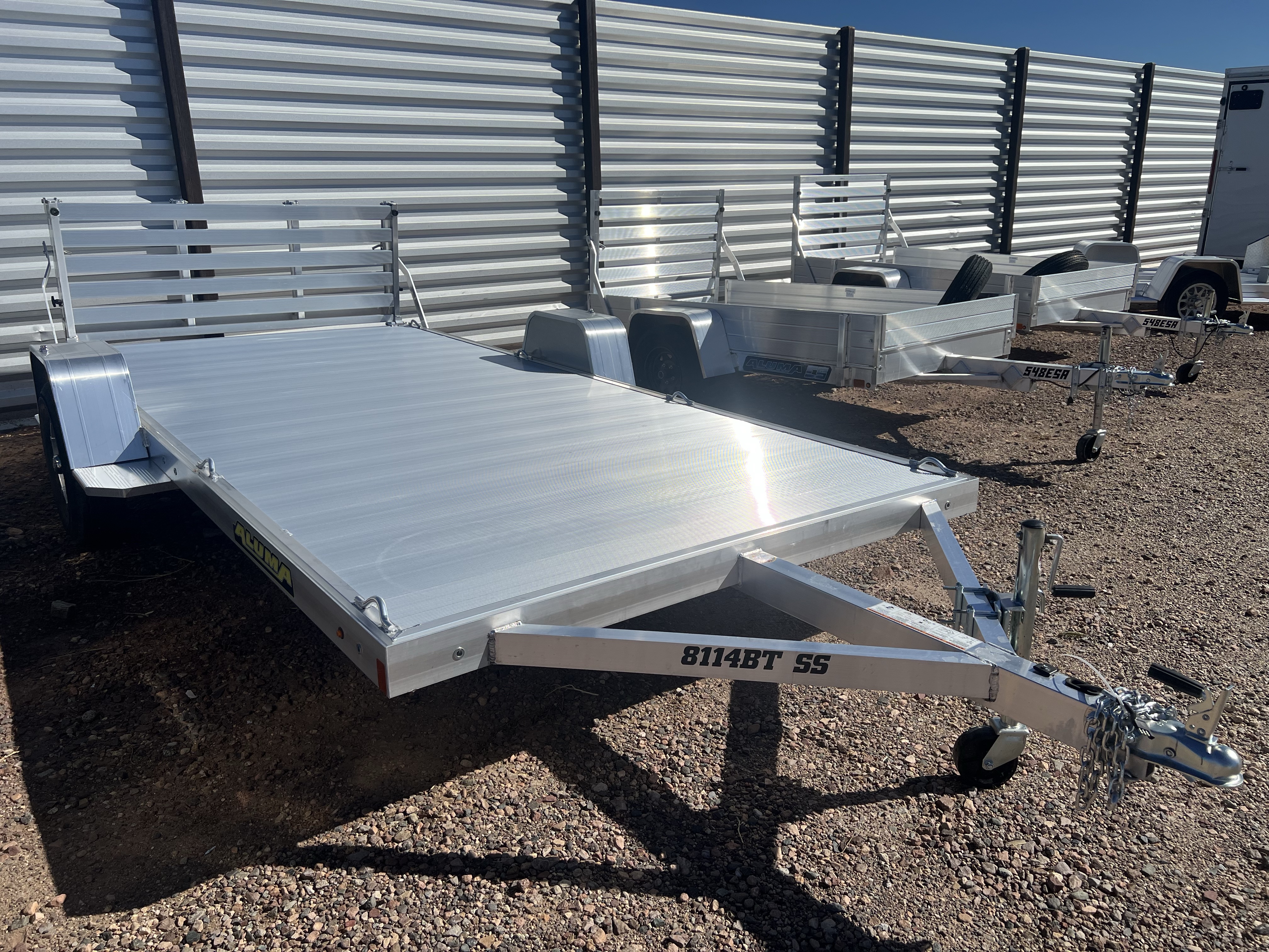 Aluma 14x81 All Aluminum, 3K GVWR, Single Axle, W/ Bi-Fold Tailgate (8114S-BT-SS)