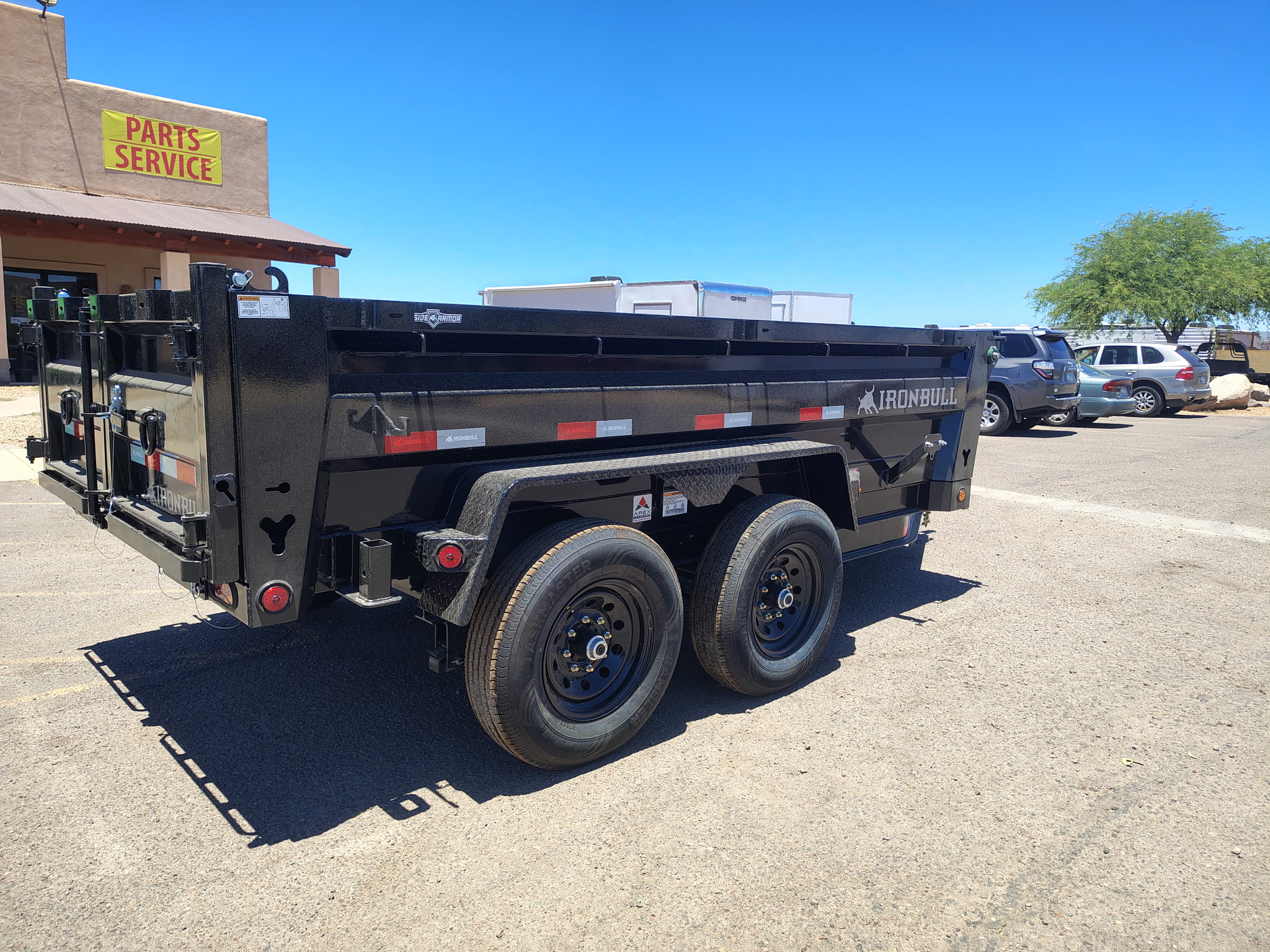 Norstar 12x72 IronBull Tandem Axle Dump, 15K GVWR, 24" Sides, Solar Charger