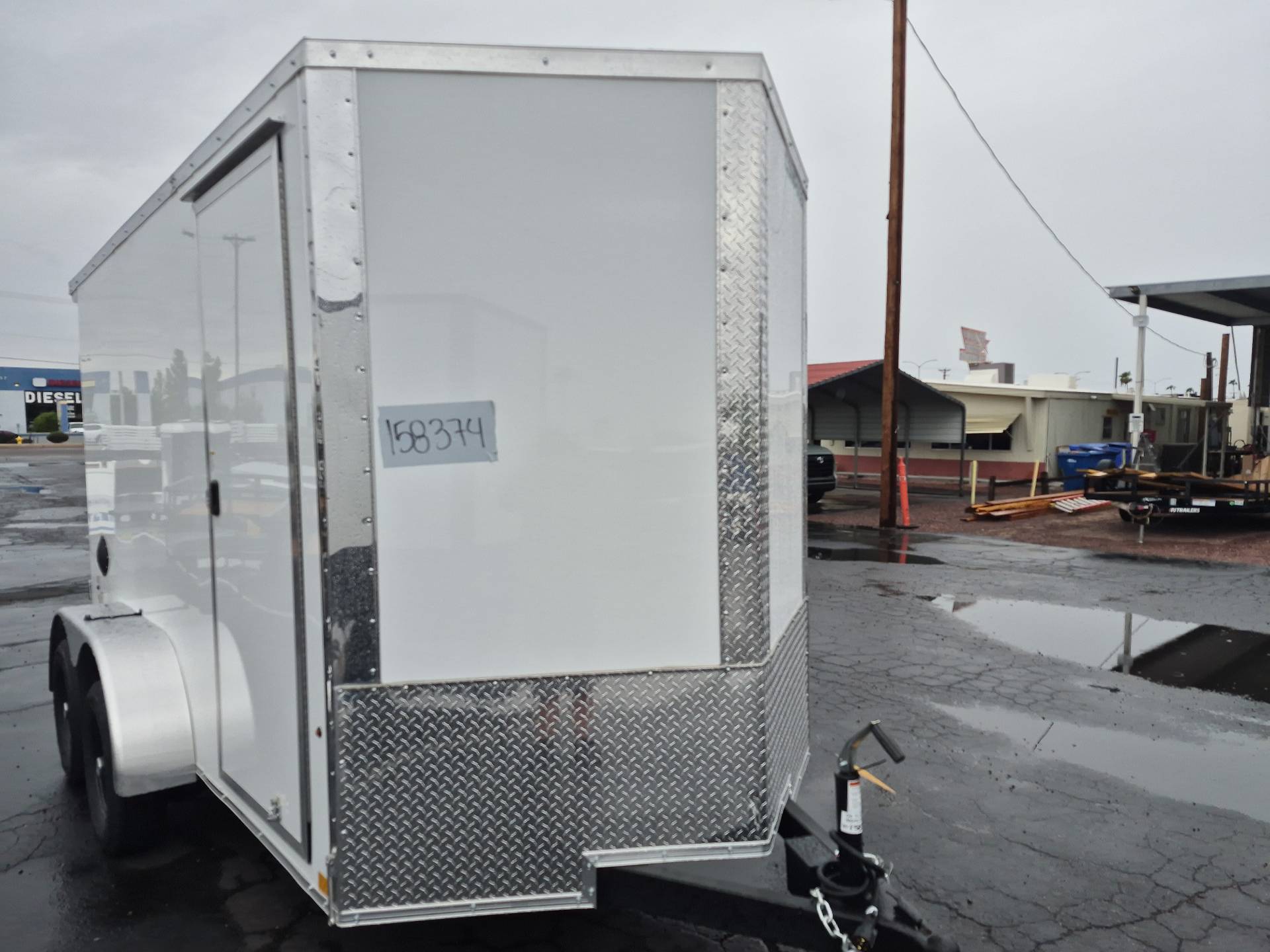 Compass 12x6 Jasper SE Flat Top Sloped V -Nose, 7K GVWR, Rear Double Doors