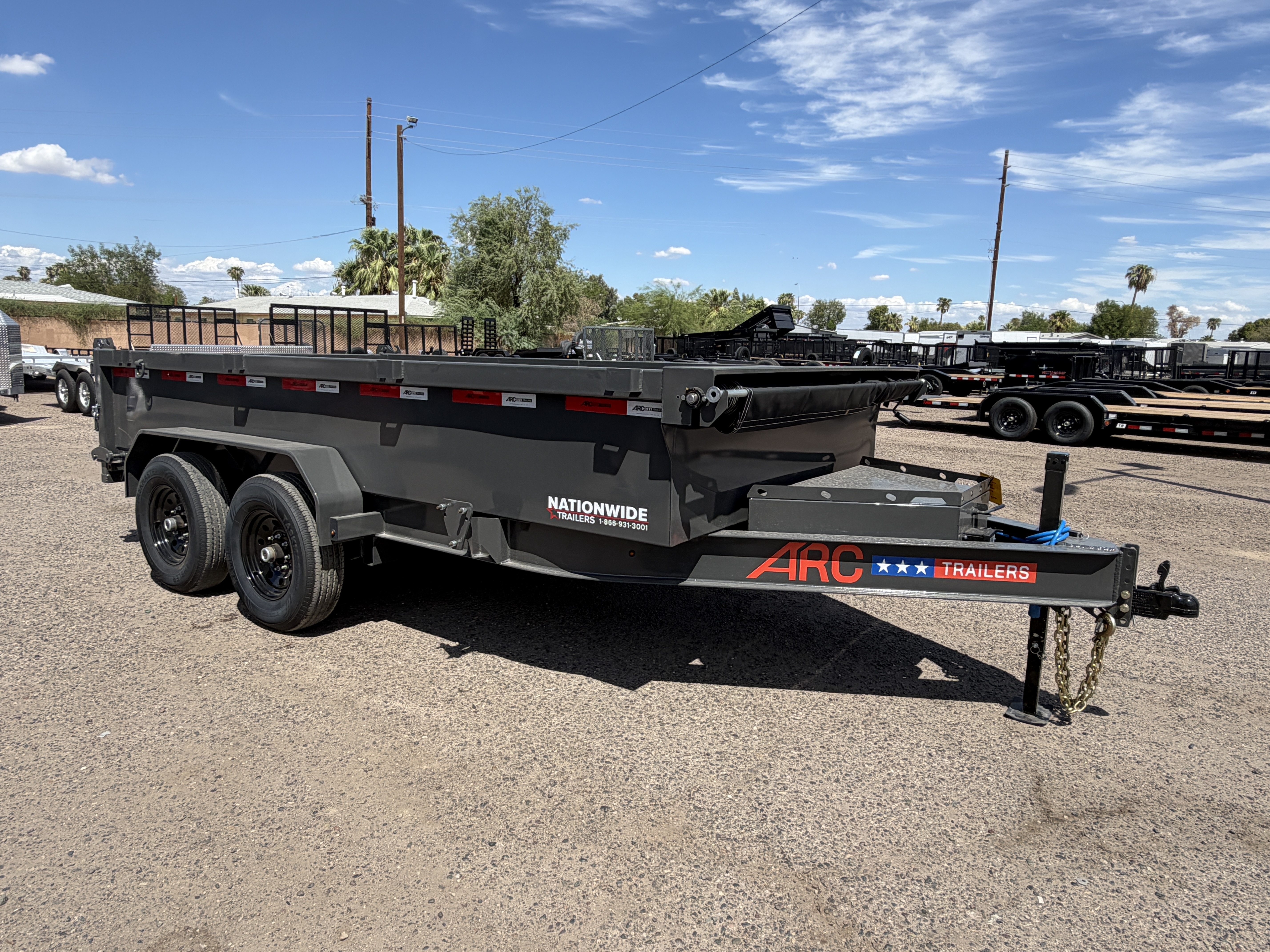 ARC Trailers 14'x83" Bumper Pull Scissor Lift Dump Trailer w/ 24" Sides (BDZ)