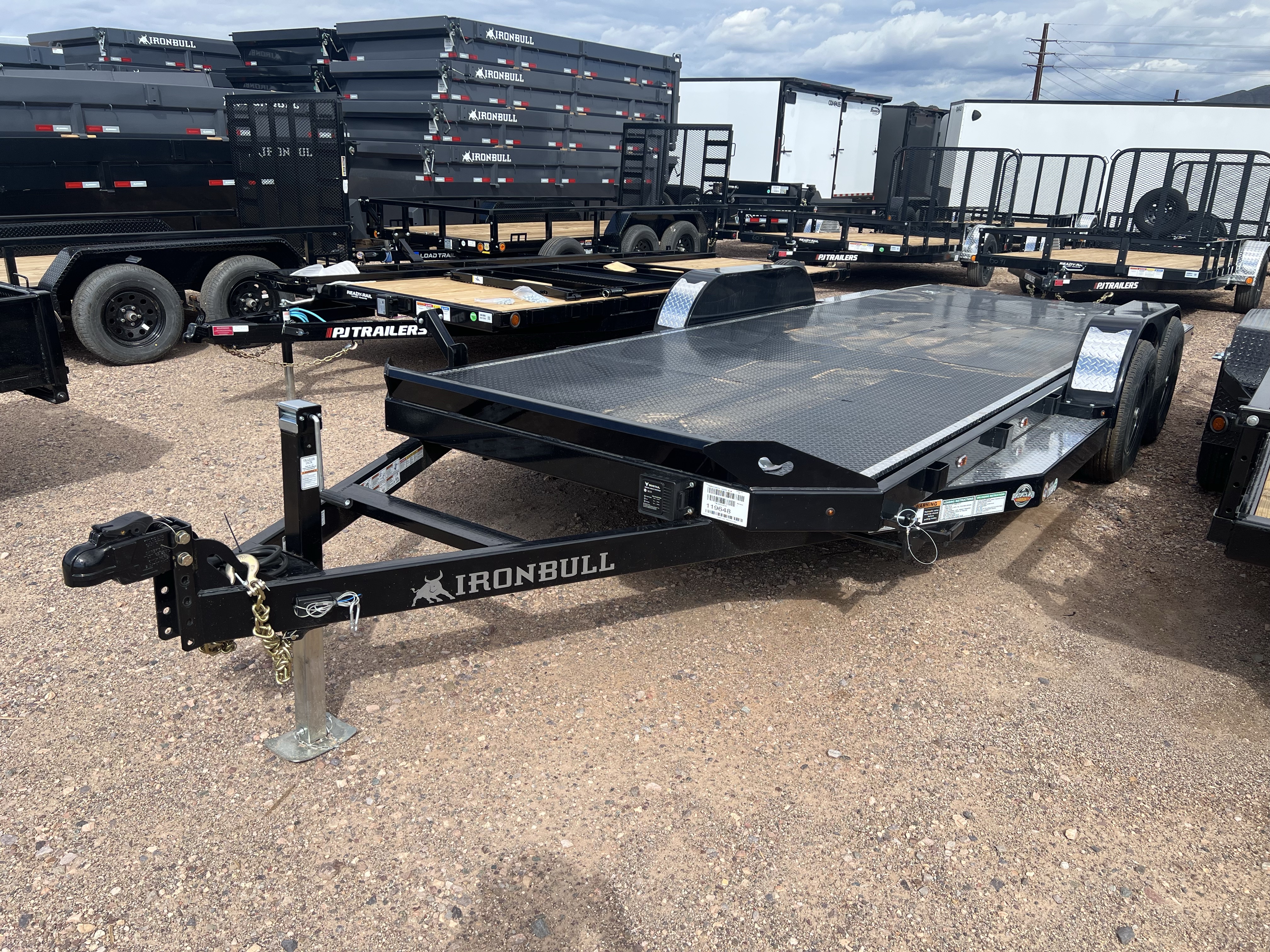 Norstar 20x83 IronBull Tandem Axle Car Hauler Tilt, 10K GVWR, Aluminum Deck
