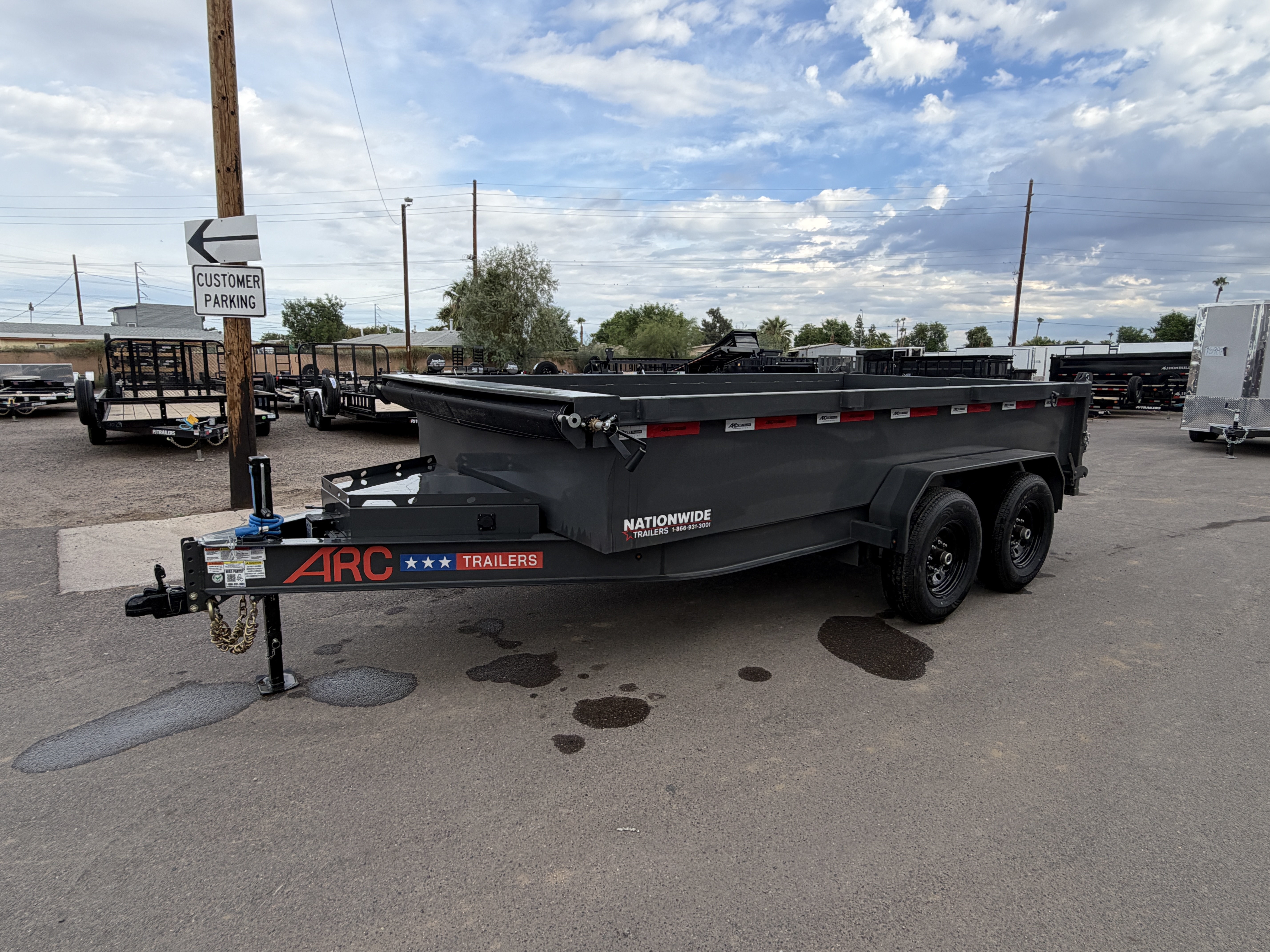 ARC Trailers 14'x83" Bumper Pull Scissor Lift Dump Trailer (BDZ)