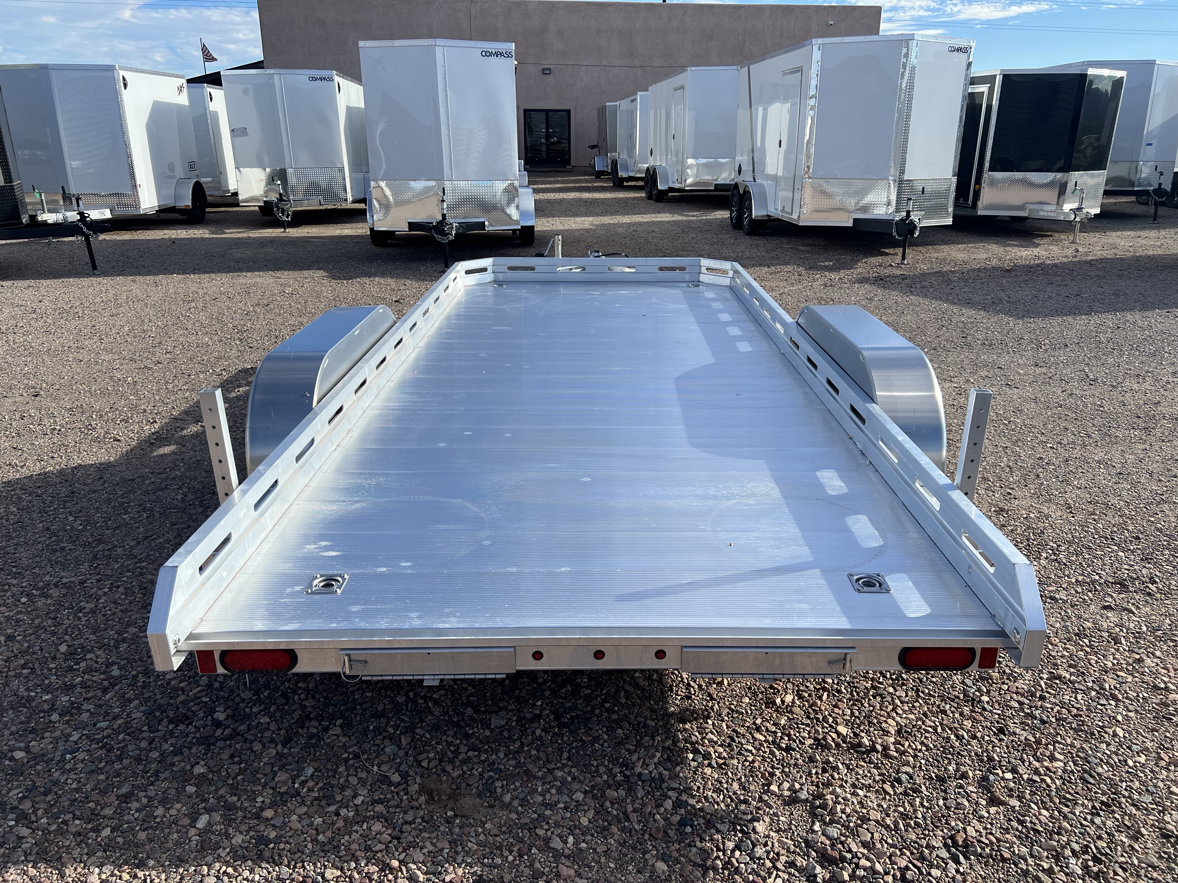 Aluma 16'x77" Aluminum Utility Trailer w/ Slide-In Ramps (7816)