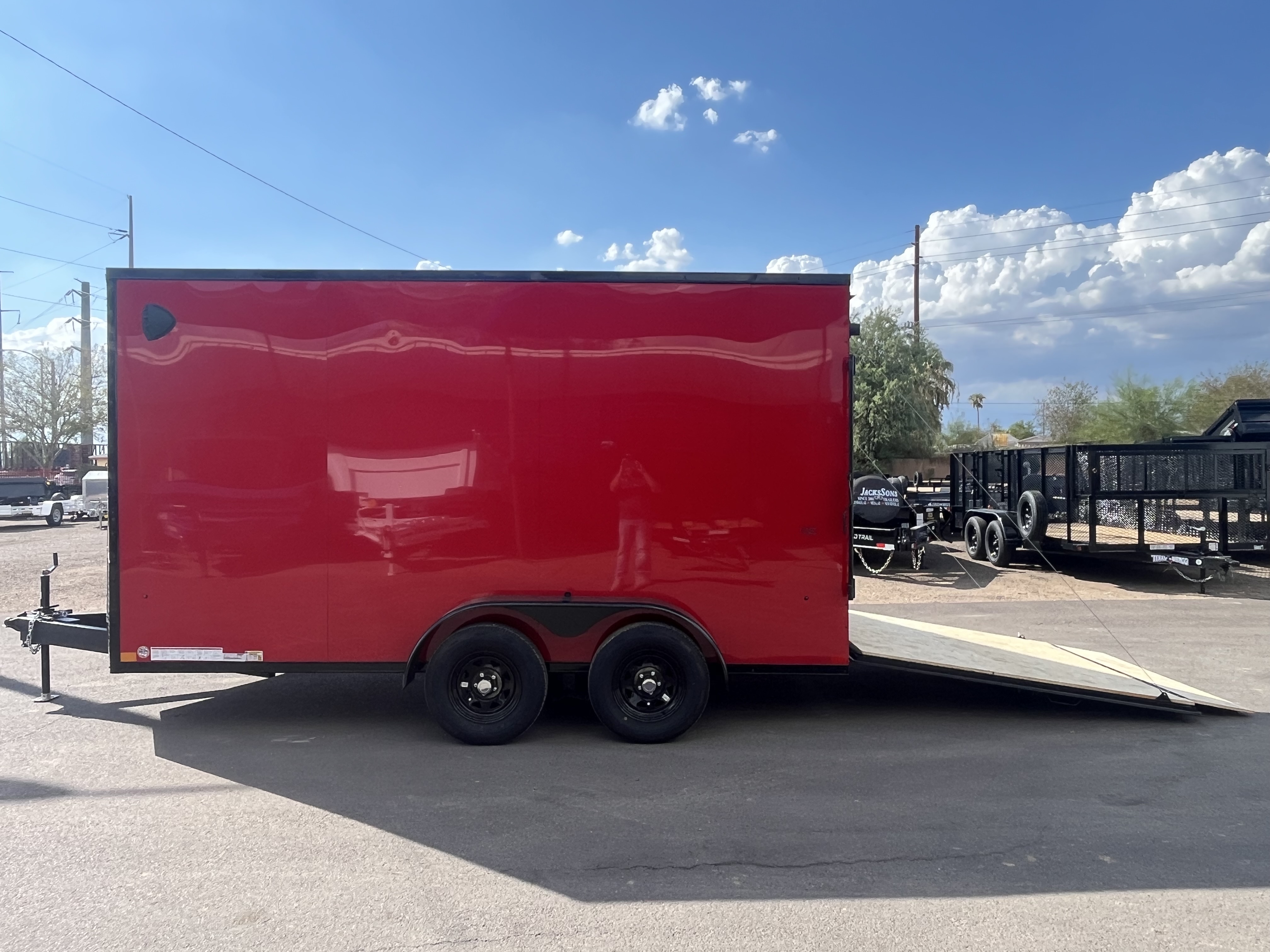 Compass 7'x14' Enclosed Cargo Trailer w/ Rear Ramp Door