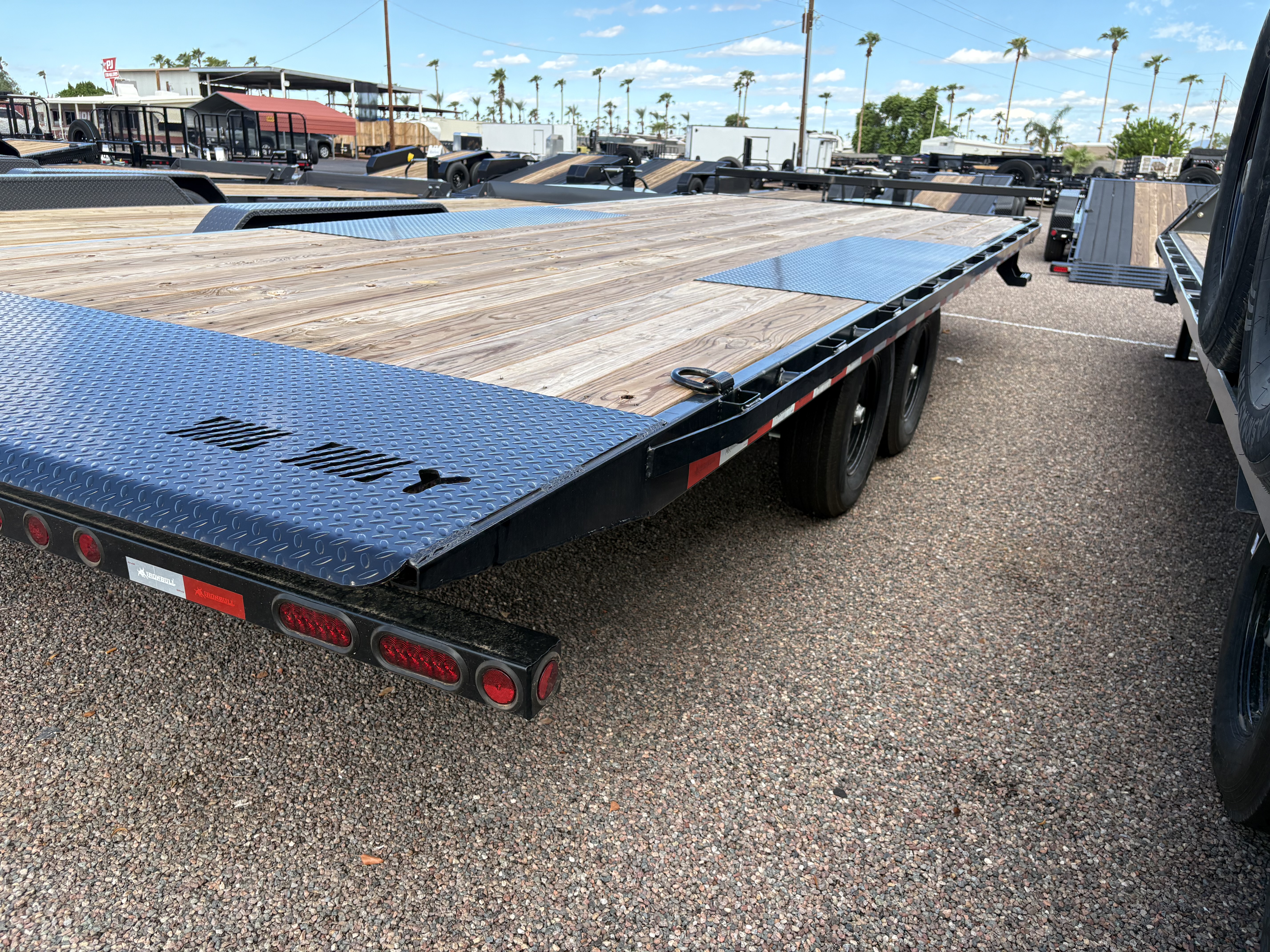 Norstar 24x102 IronBull Deckover Tilt, Tandem Axle, 14K GVWR, Solar Charger