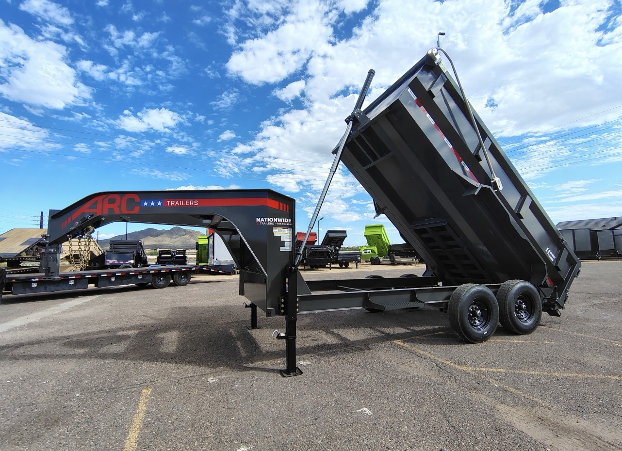 ARC Trailers 14'x83" Gooseneck Telescopic Dump Trailer w/ 36" Sides (GDT)