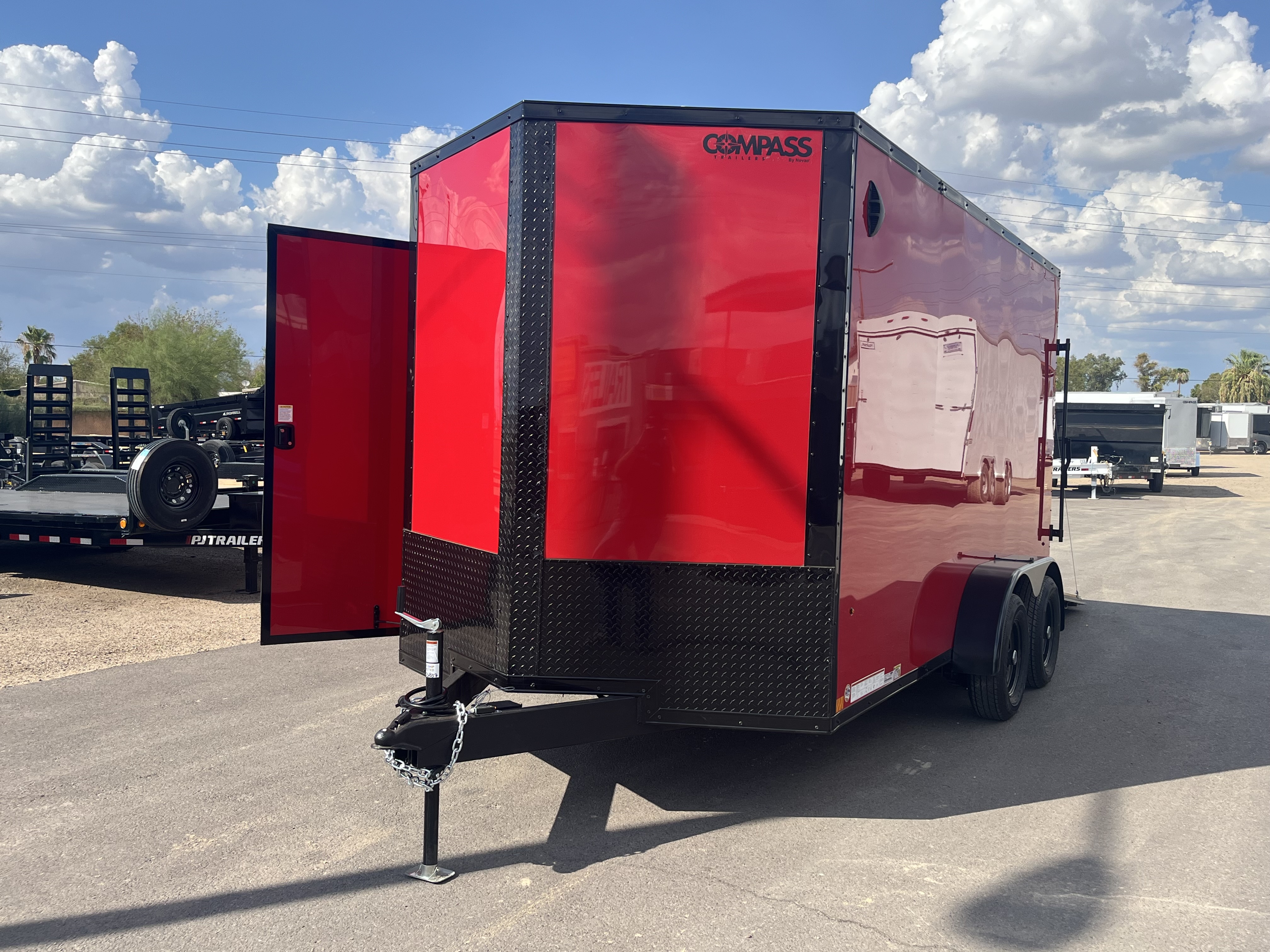 Compass 7'x14' Enclosed Cargo Trailer w/ Rear Ramp Door
