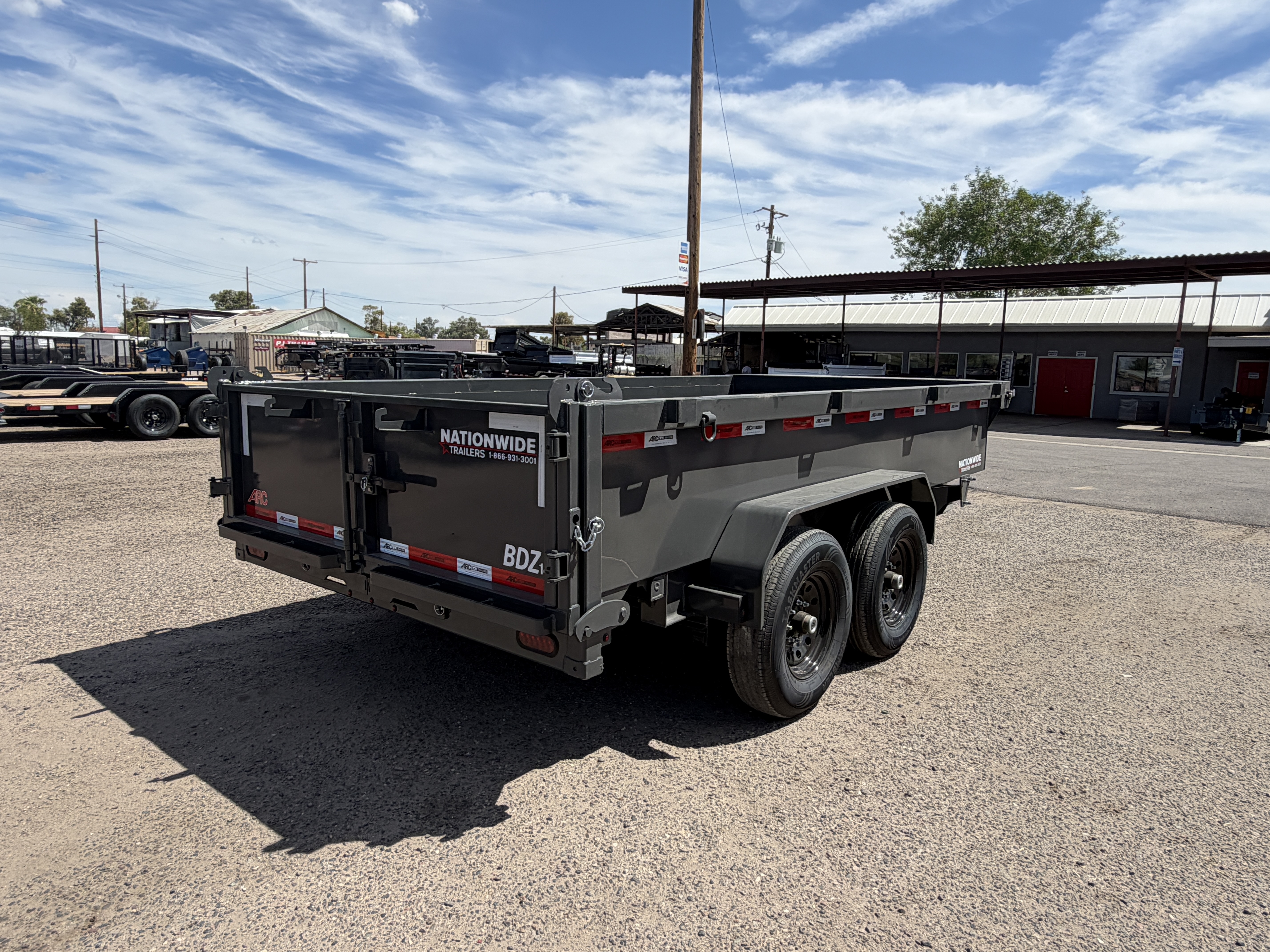 ARC Trailers 14'x83" Bumper Pull Scissor Lift Dump Trailer w/ 24" Sides (BDZ)