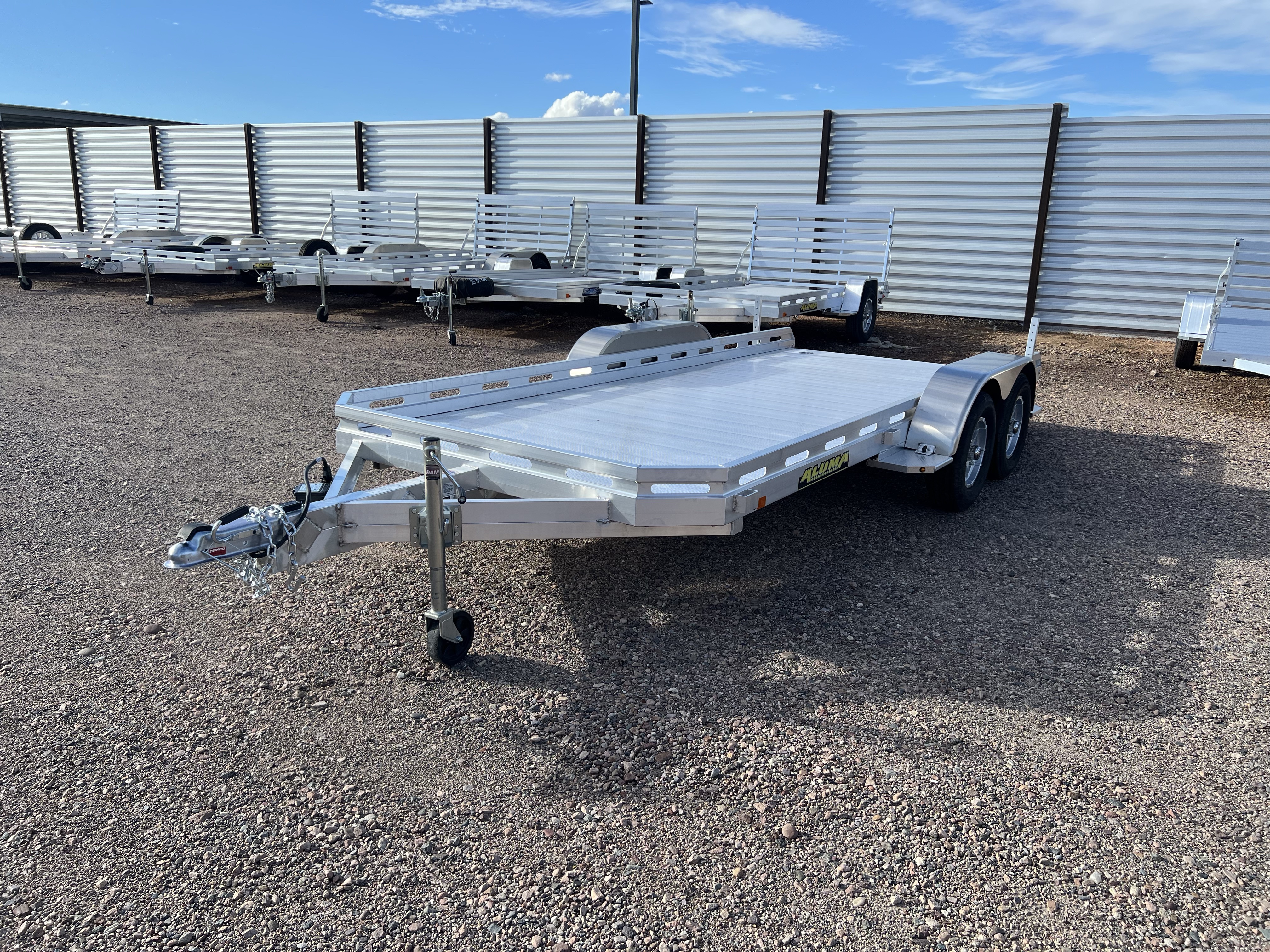Aluma 16'x77" Aluminum Utility Trailer w/ Slide-In Ramps (7816)